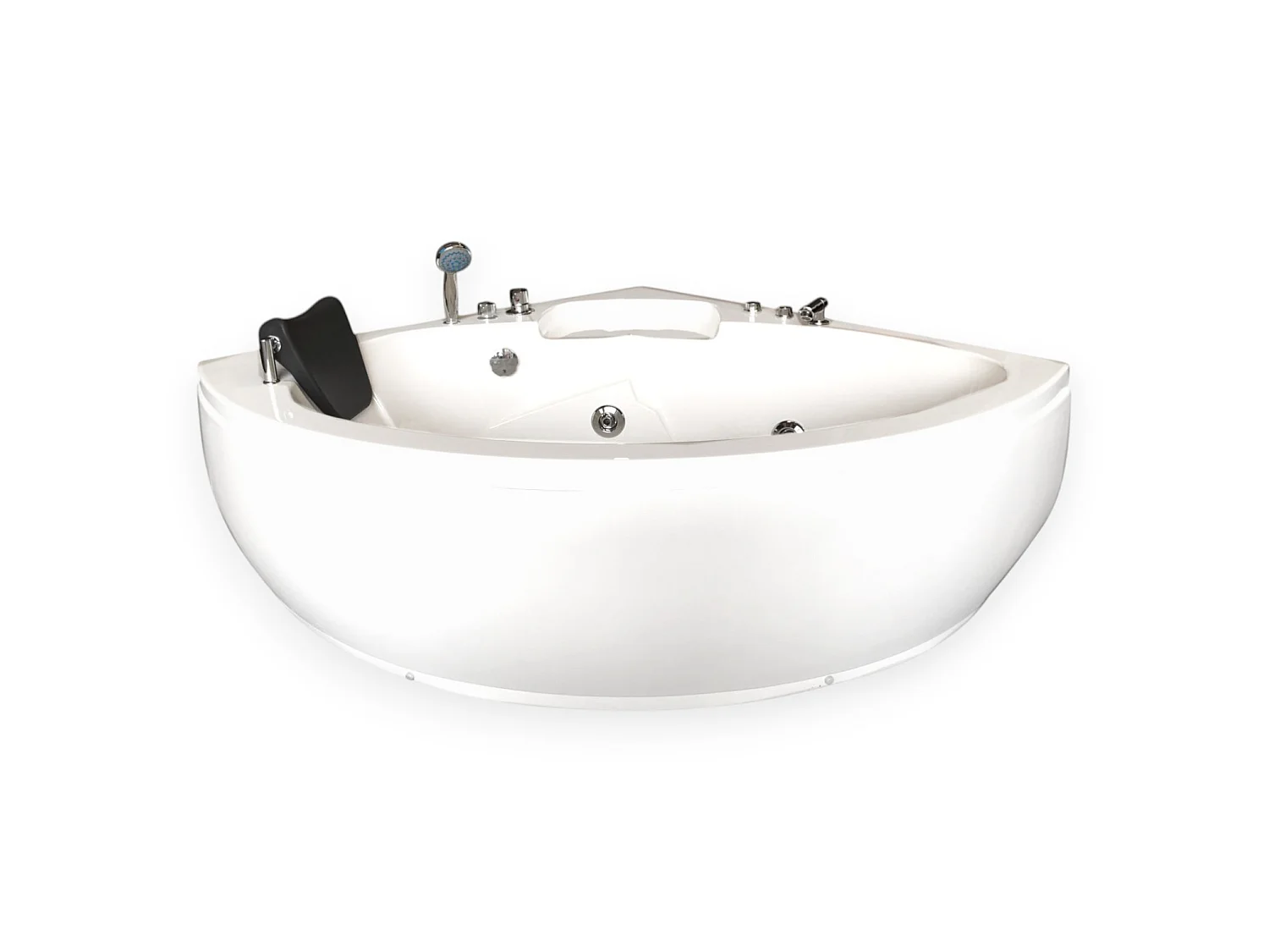Baignoire Balnèo blanc 135 X 135 cm pour 2 personnes 9 jets – Briony