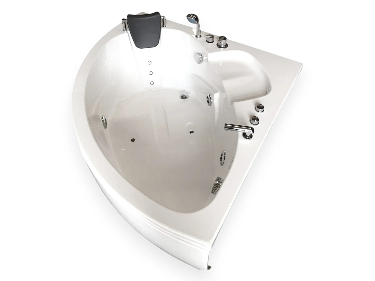 Baignoire Balnèo blanc 135 X 135 cm pour 2 personnes 9 jets – Briony