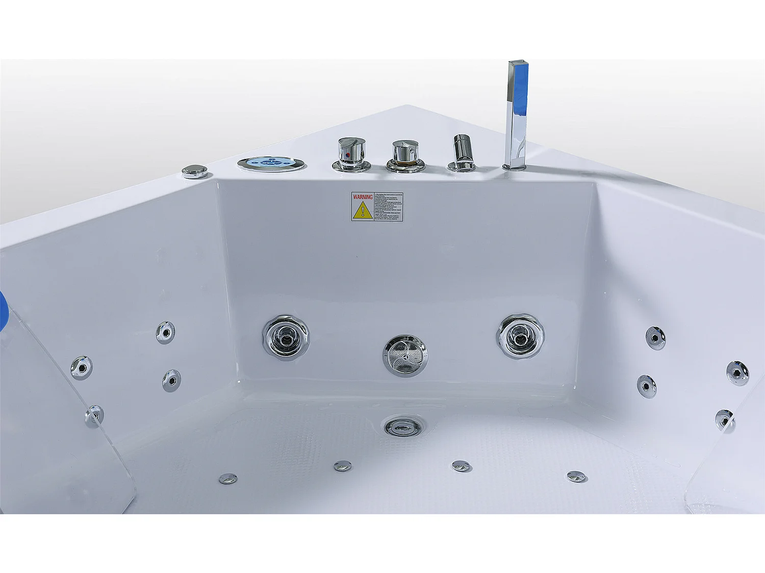 Vasca idromassaggio bianca doppia pompa 152 X 152 cm 19 getti – Calliope