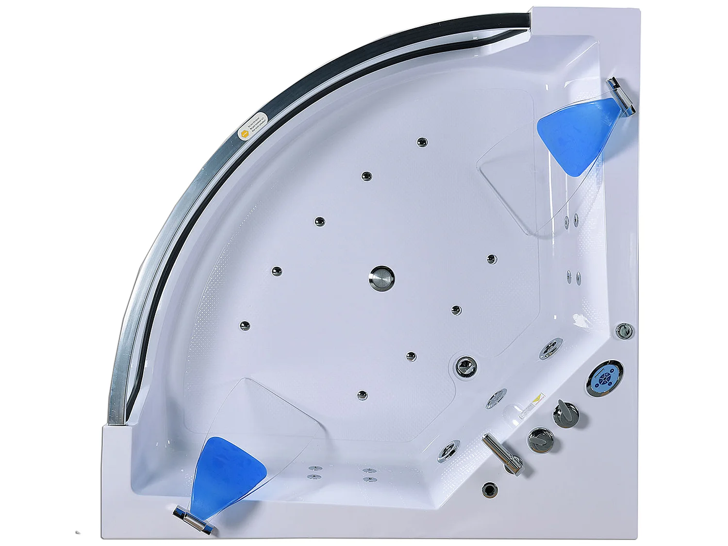 Wit bubbelbad met dubbele pomp 152 x 152 cm 19 jets – Calliope