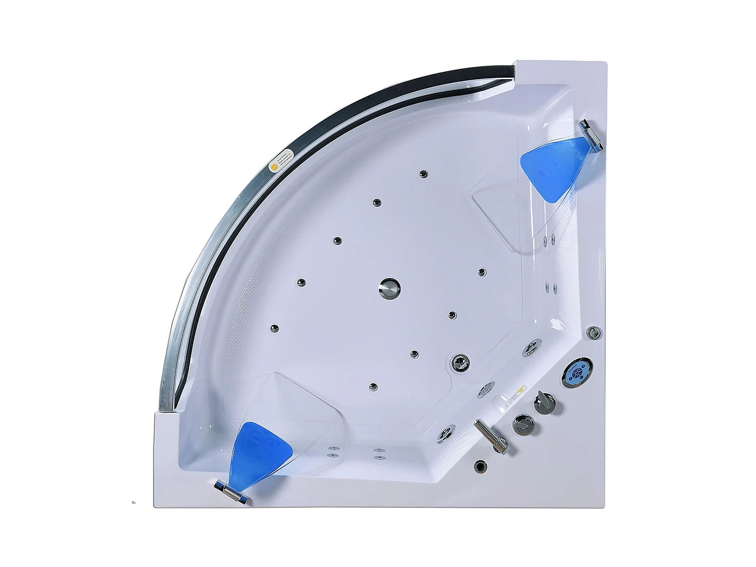 Baignoire hydromassage blanc pompe double 152 X 152 cm 19 jets – Calliope