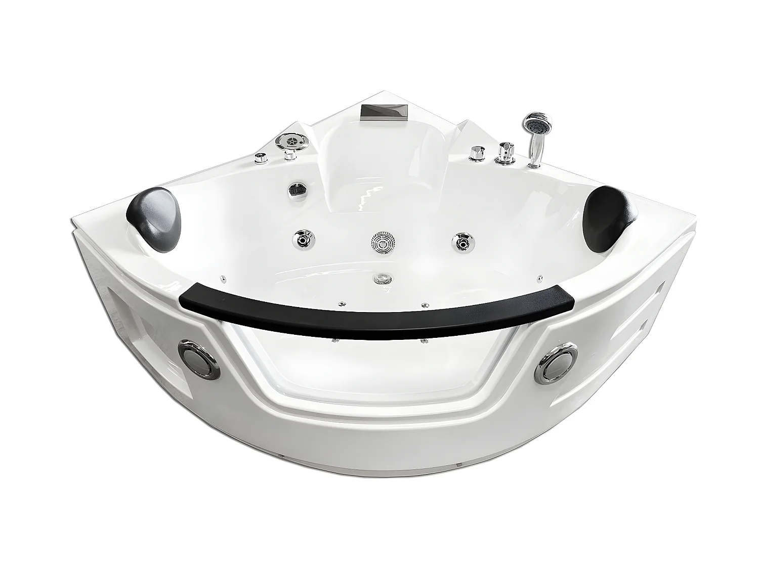 Bain à remous blanc Chromothérapie 135 X 135 cm 12 jets – Azalea