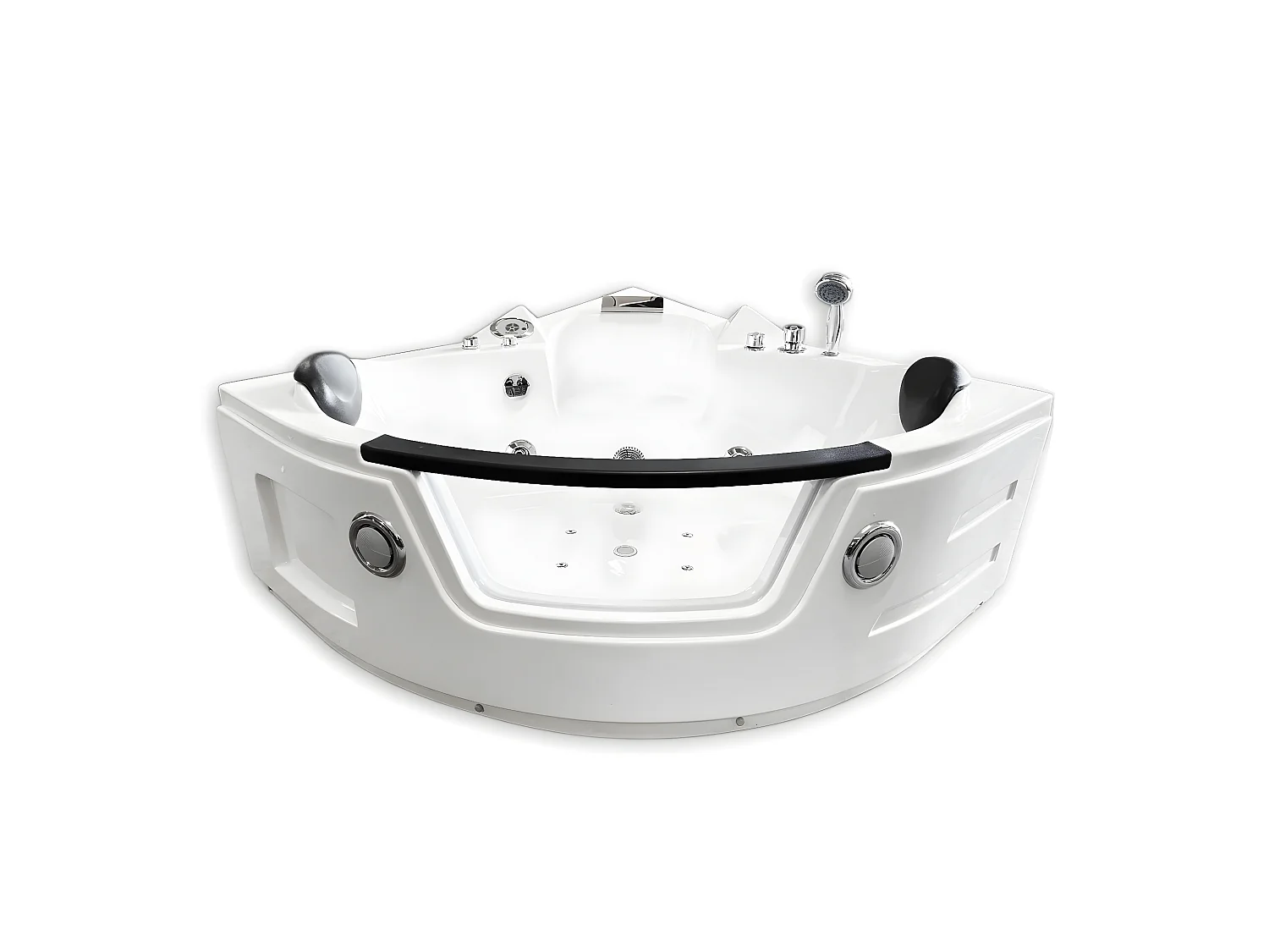 Bain à remous blanc Chromothérapie 135 X 135 cm 12 jets – Azalea