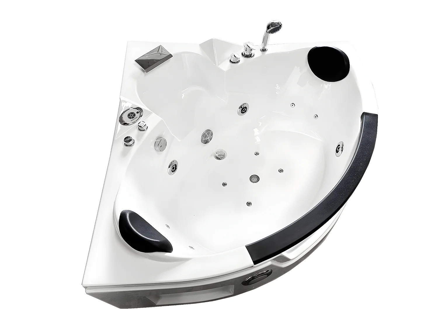Bain à remous blanc Chromothérapie 135 X 135 cm 12 jets – Azalea