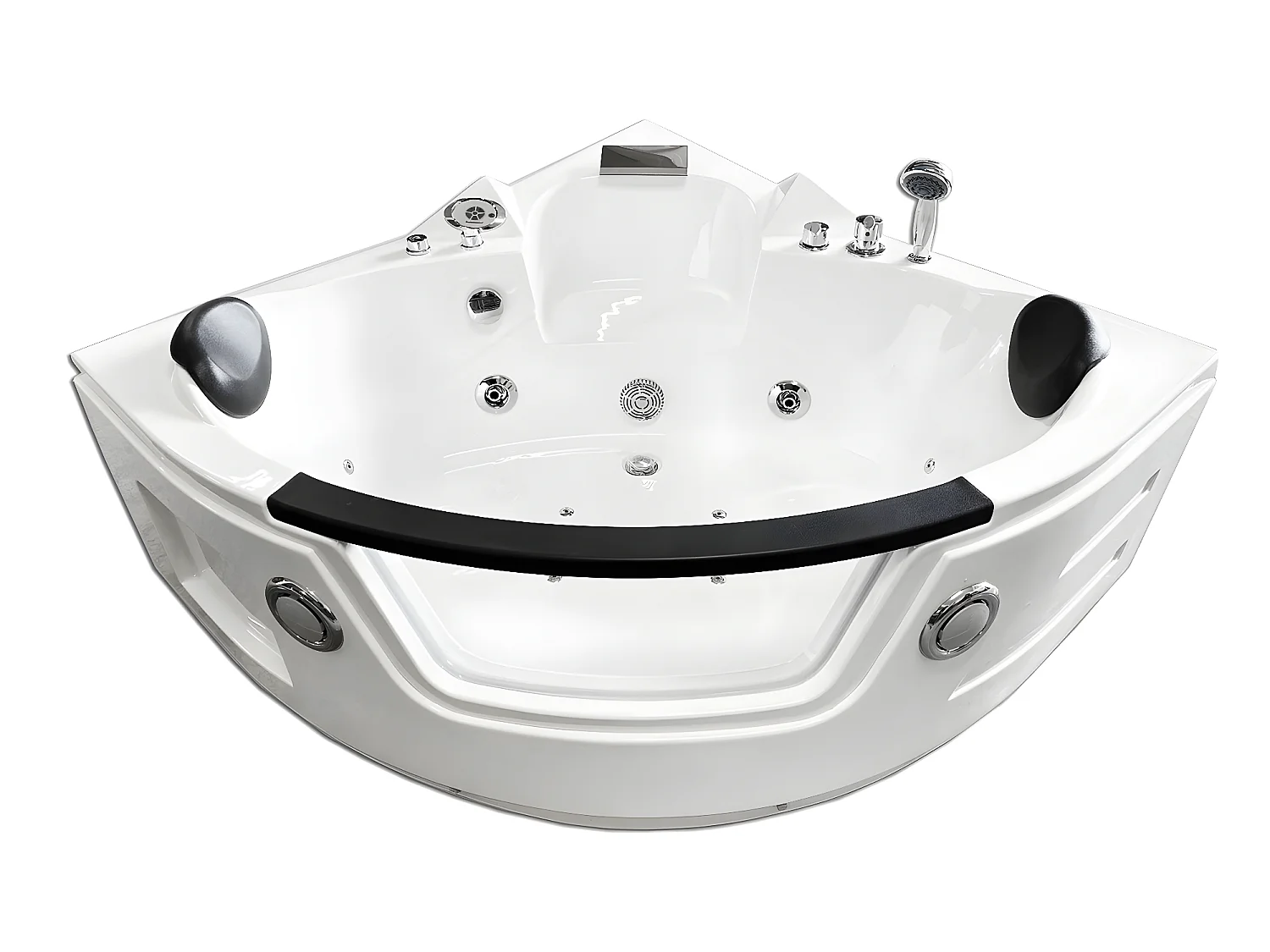 Bain à remous blanc Chromothérapie 135 X 135 cm 12 jets – Azalea