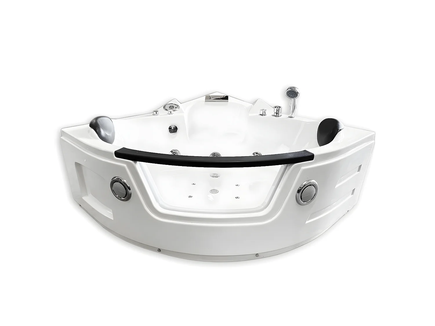 Bain à remous blanc Chromothérapie 135 X 135 cm 12 jets – Azalea