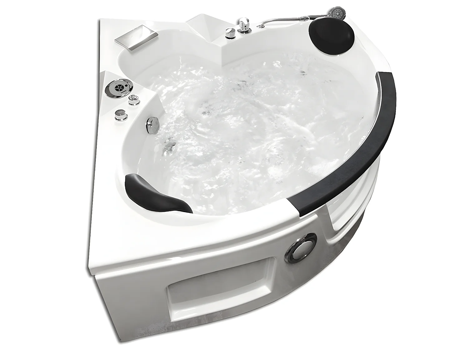Bain à remous blanc Chromothérapie 135 X 135 cm 12 jets – Azalea