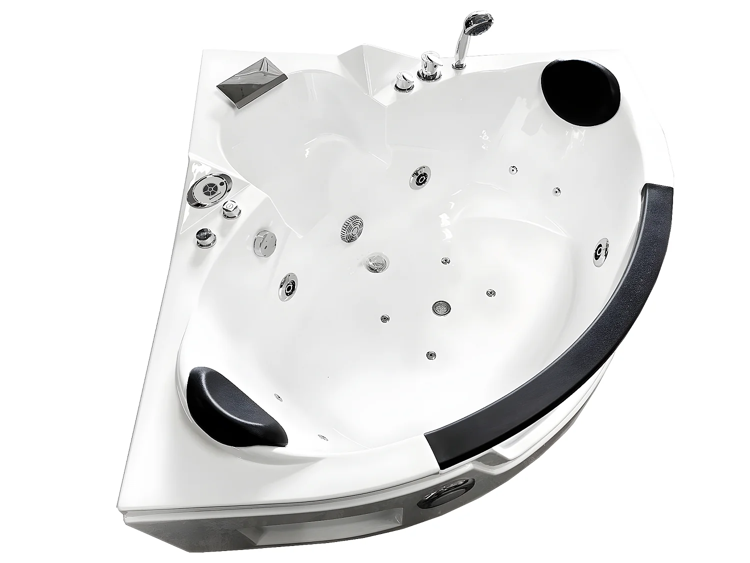 Bain à remous blanc Chromothérapie 135 X 135 cm 12 jets – Azalea