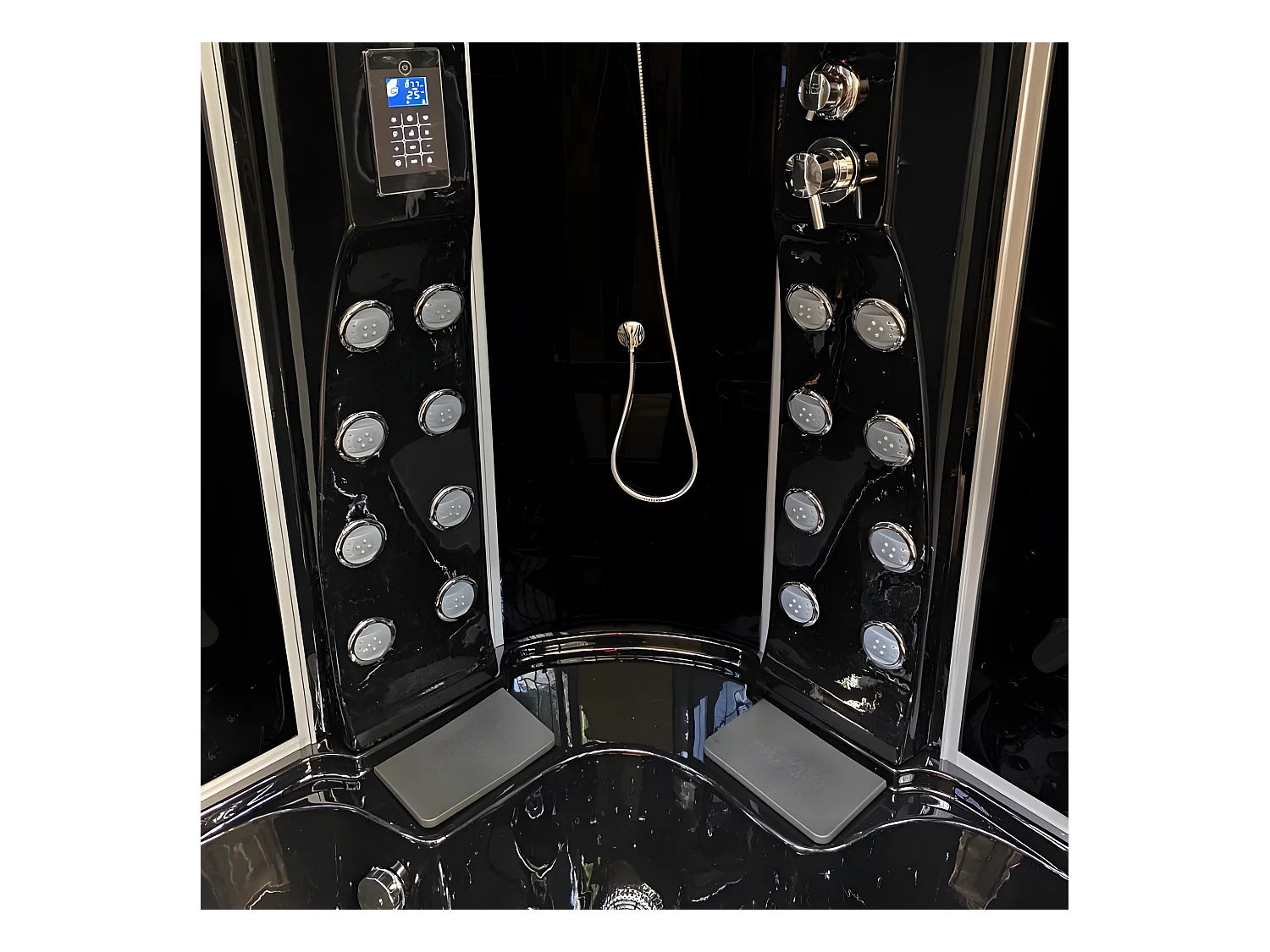 Duschbadewanne Schwarze 150 x 150 cm - Black Narciso