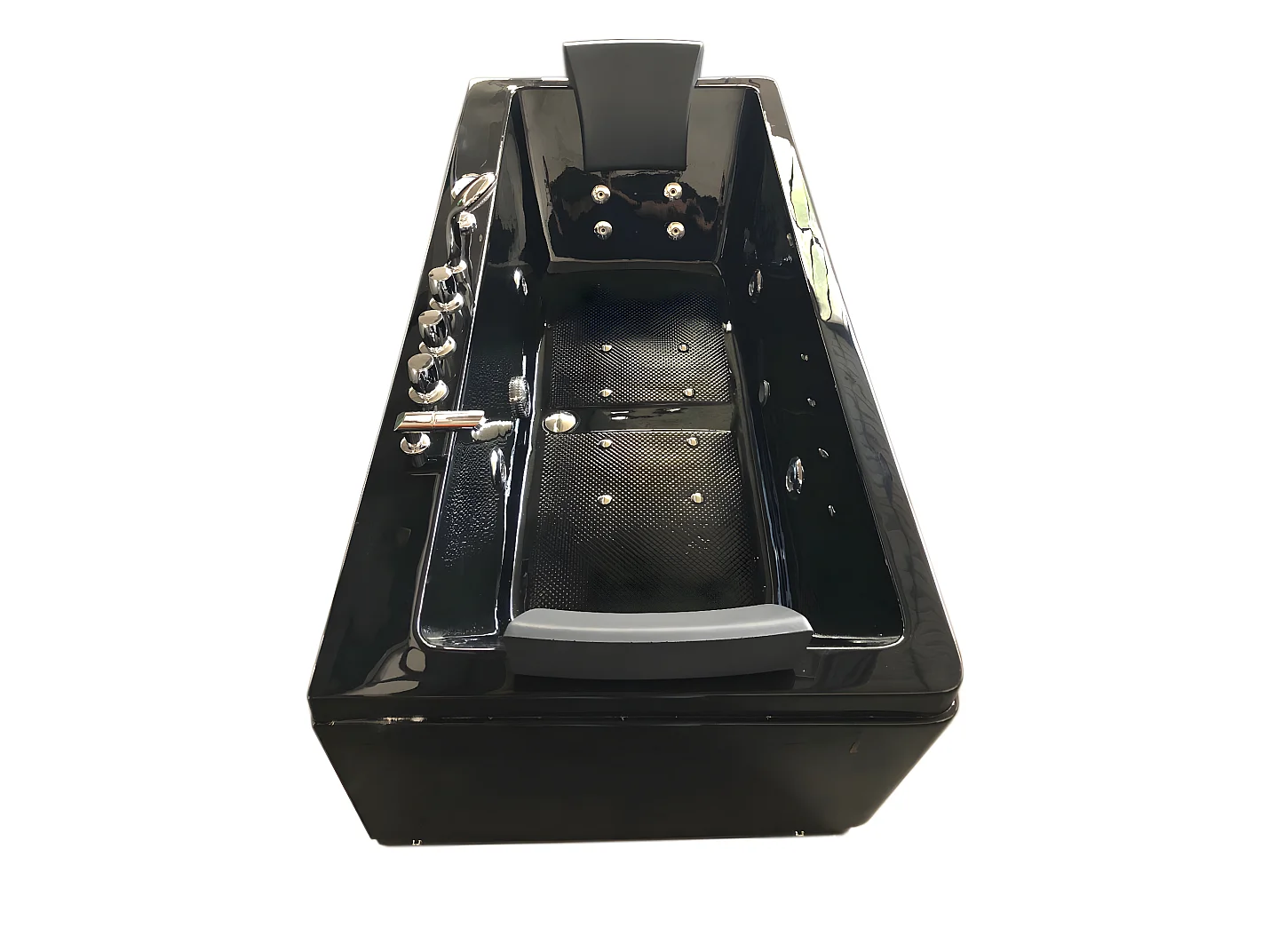 Banheira de Hidromassagem Preta 180 X 85 cm Bomba Dupla 20 Jatos - Rose