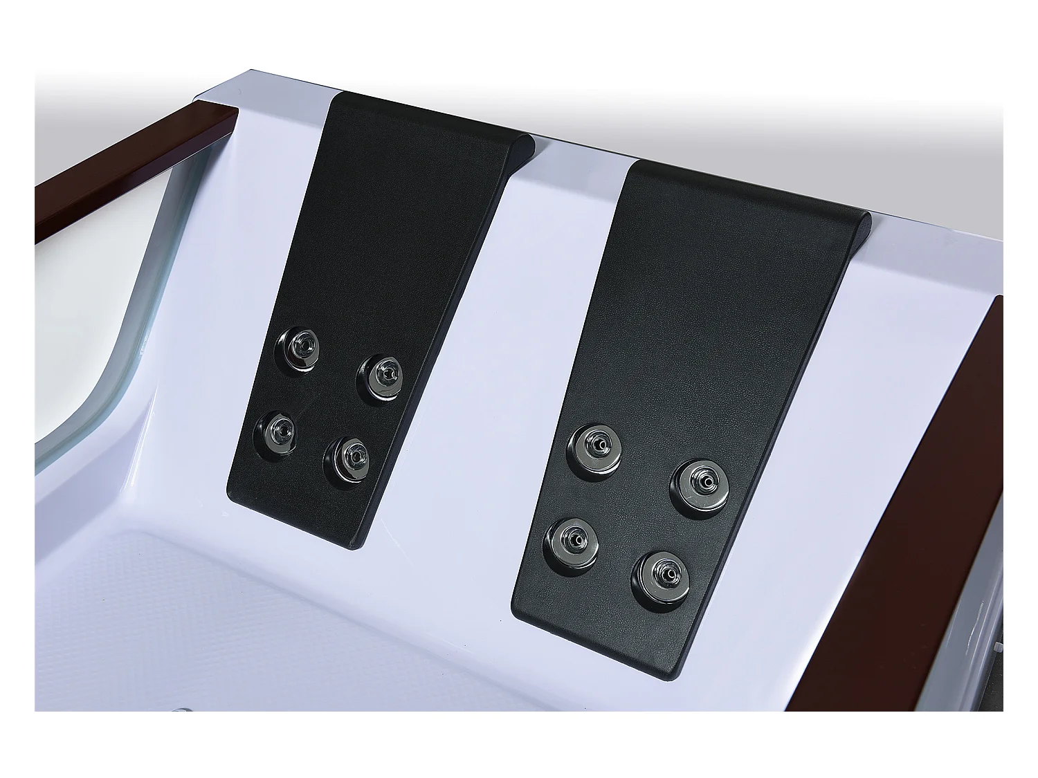 Whirlpoolbadewanne 180 x 120 cm weiß für 2 Personen 18 Düsen - Pearl