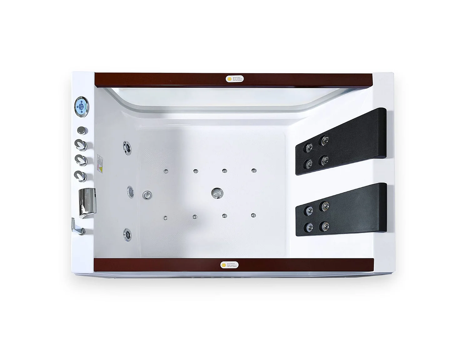 2-Person Whirlpool Bathtub 180 x 120 cm, 18 Jets – Pearl