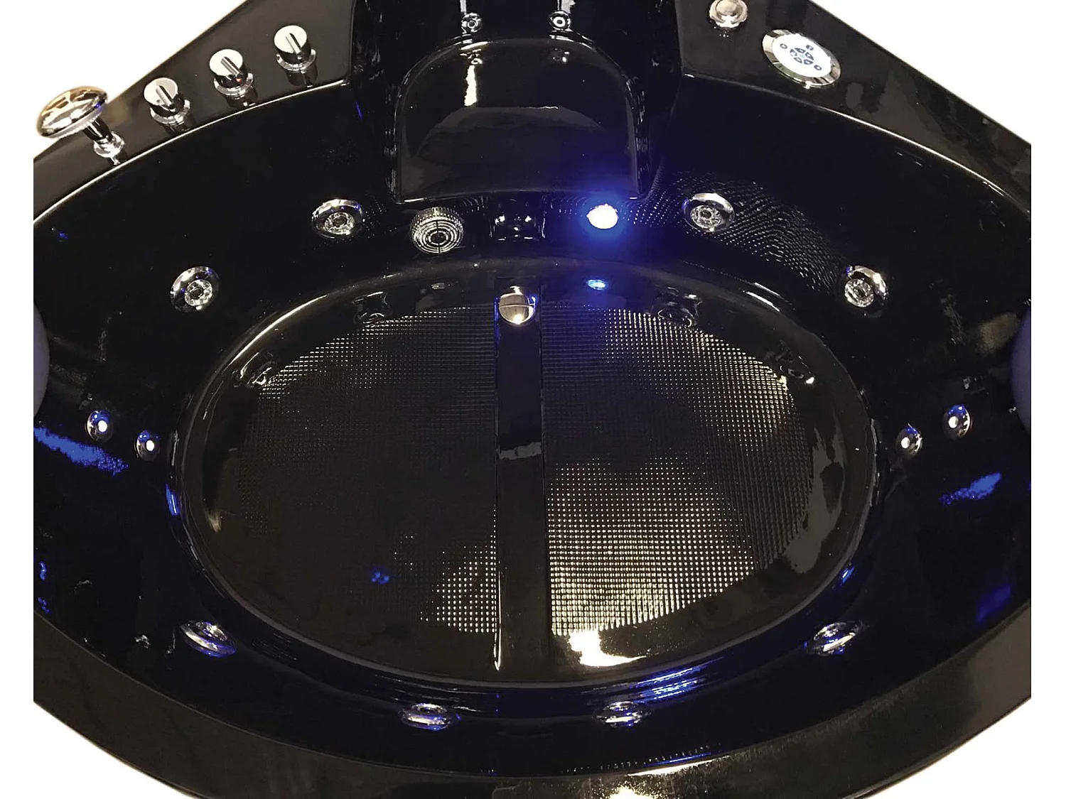 Baignoire Balnèo noir 150 X 150 cm Chromothérapie 14 jets – Verbena