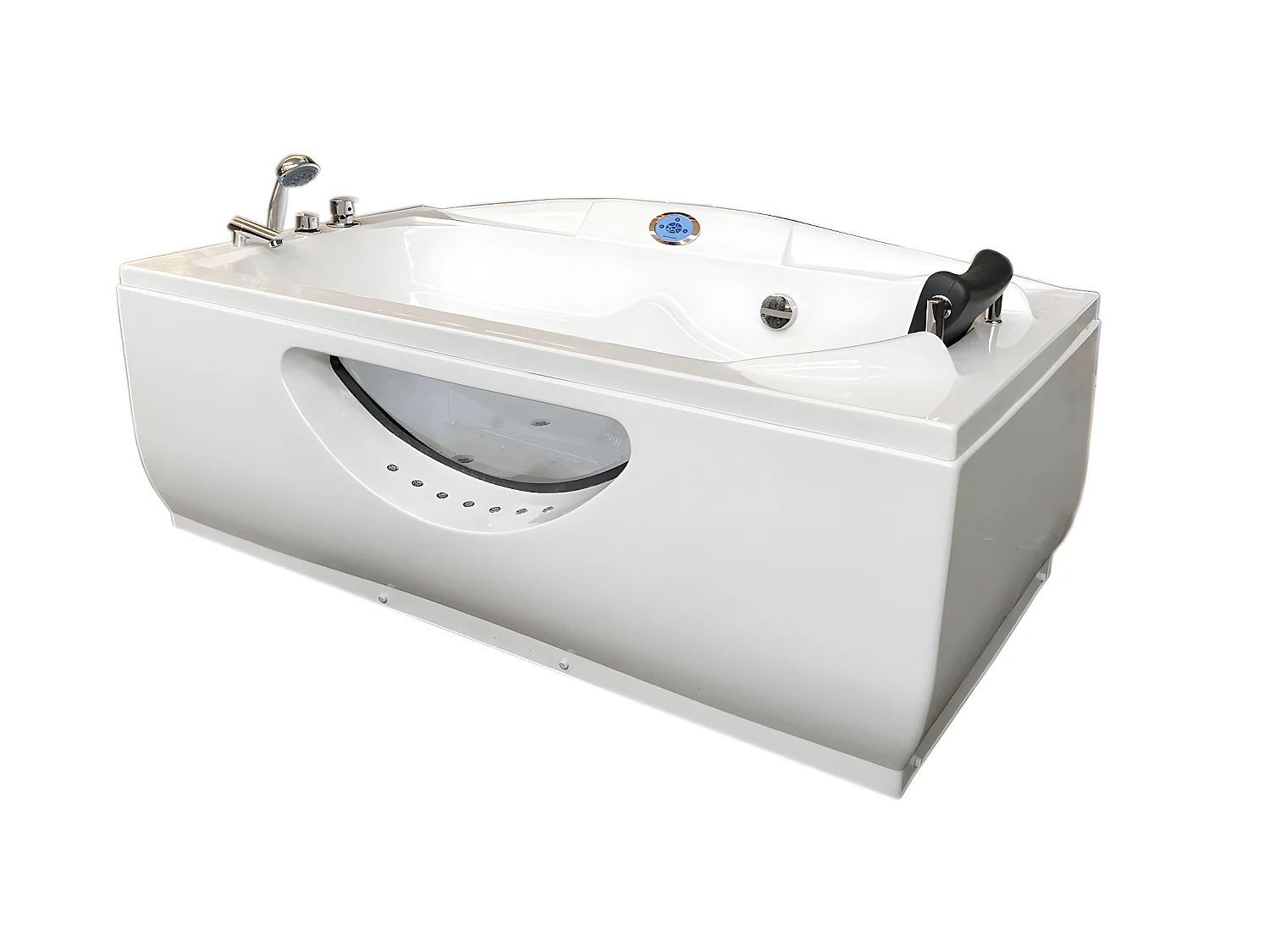 Whirlpoolbadewanne 170 x 90 cm weiß 11 Düsen - Freesia