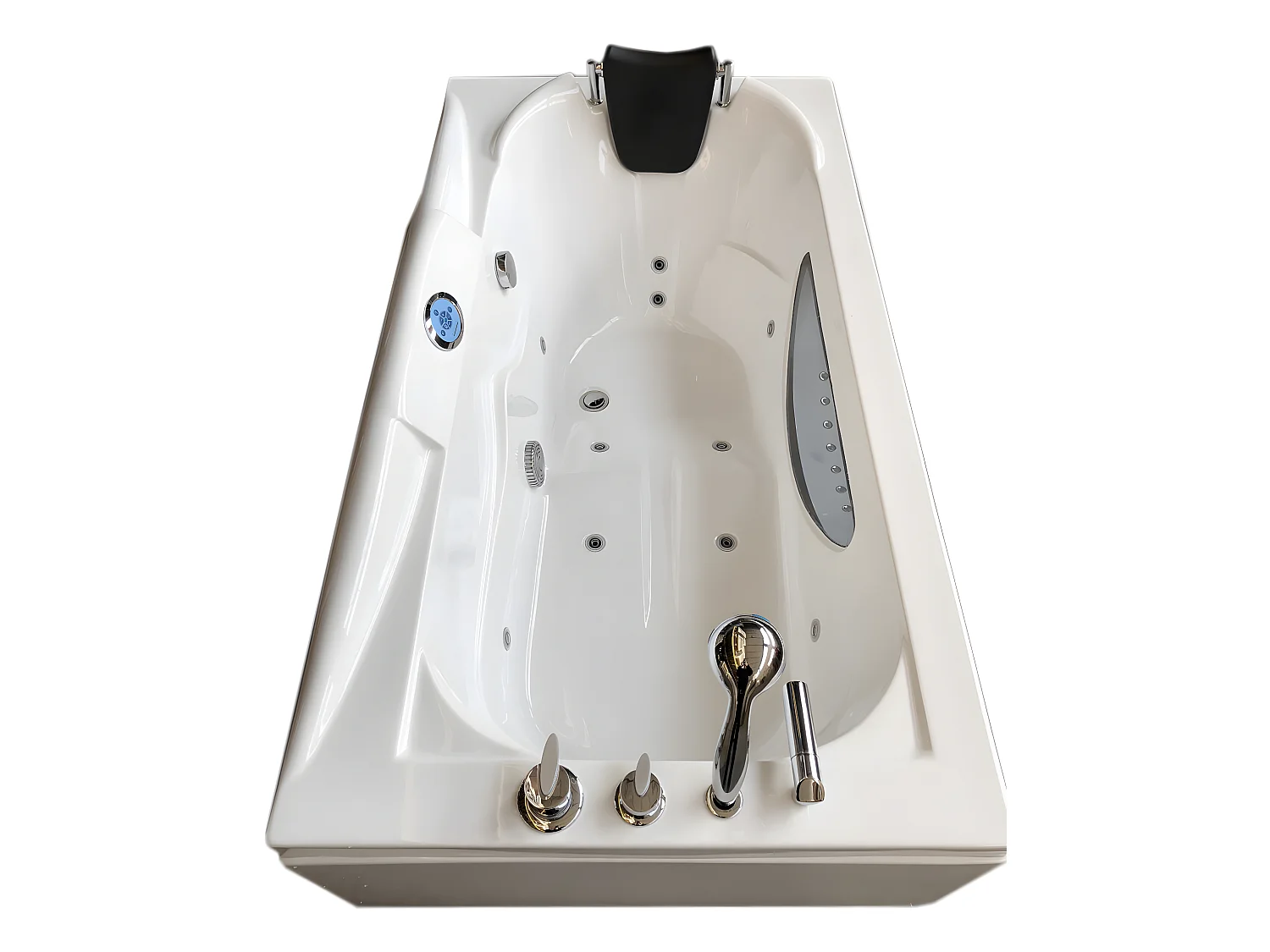 Whirlpoolbadewanne 170 x 90 cm weiß 11 Düsen - Freesia