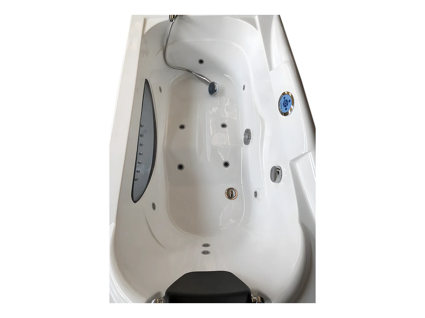 Whirlpoolbadewanne 170 x 90 cm weiß 11 Düsen - Freesia