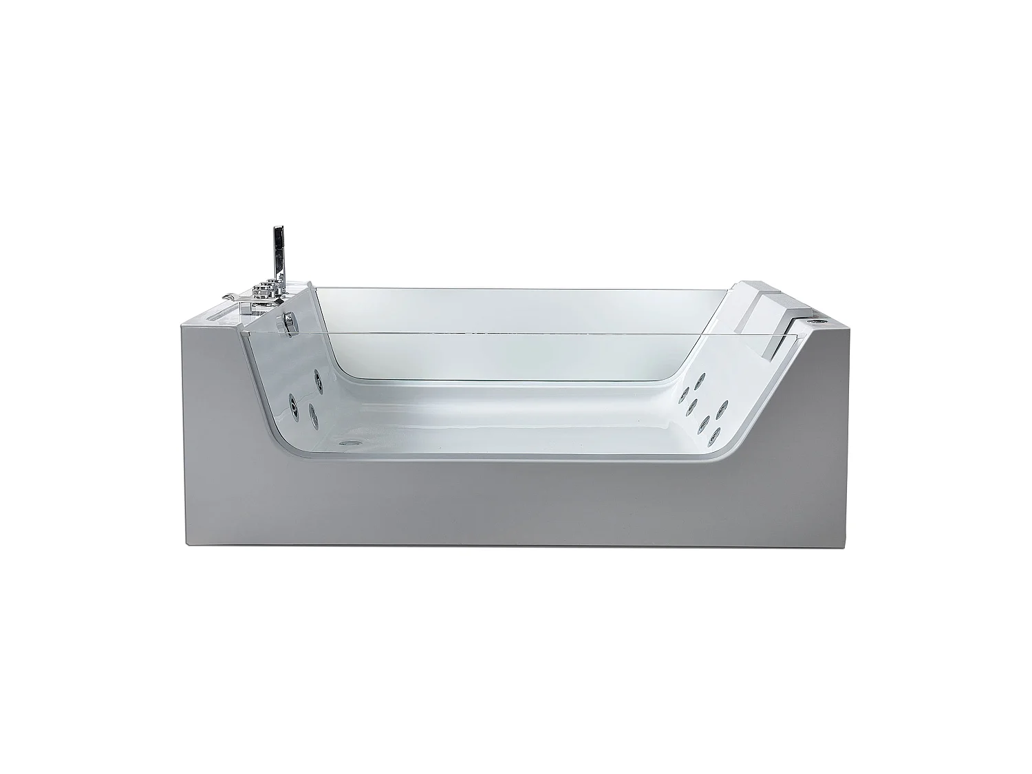 Baignoire hydromassage avec 2 verre panoramique 170 X 120 cm 8 jets – Gemma