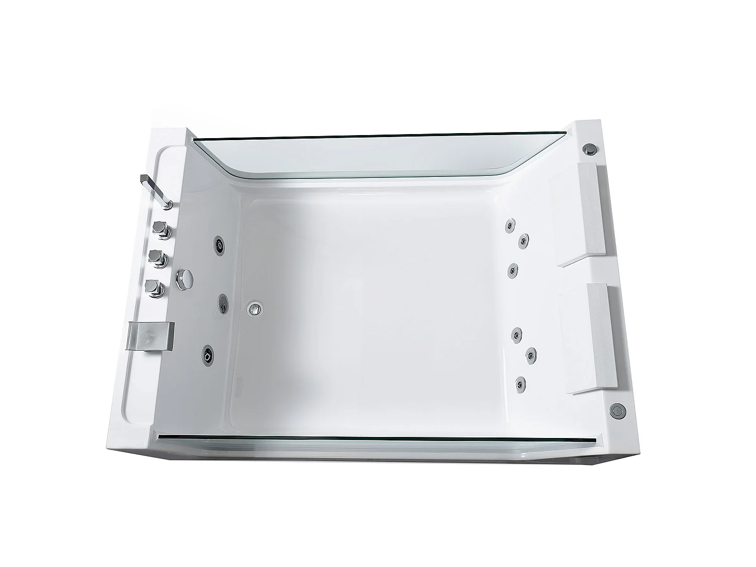 Hydromassagebad met 2 panoramische glazen 170 x 120 cm 8 jets – Gemma