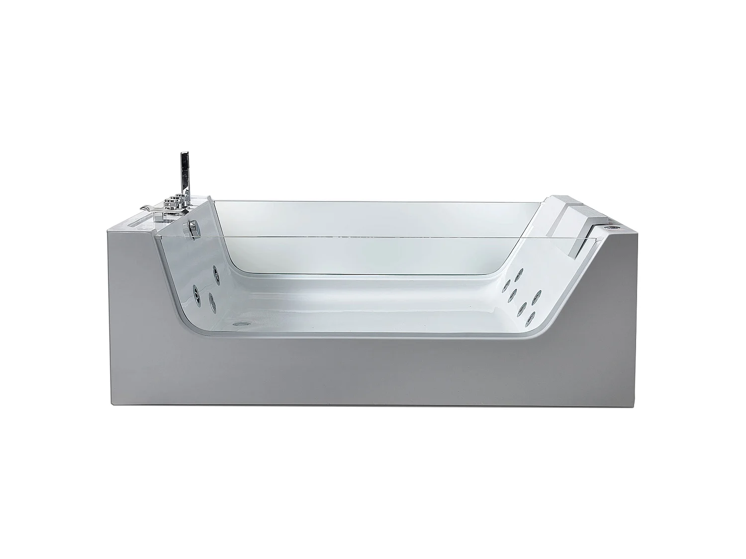 Baignoire hydromassage avec 2 verre panoramique 170 X 120 cm 8 jets – Gemma