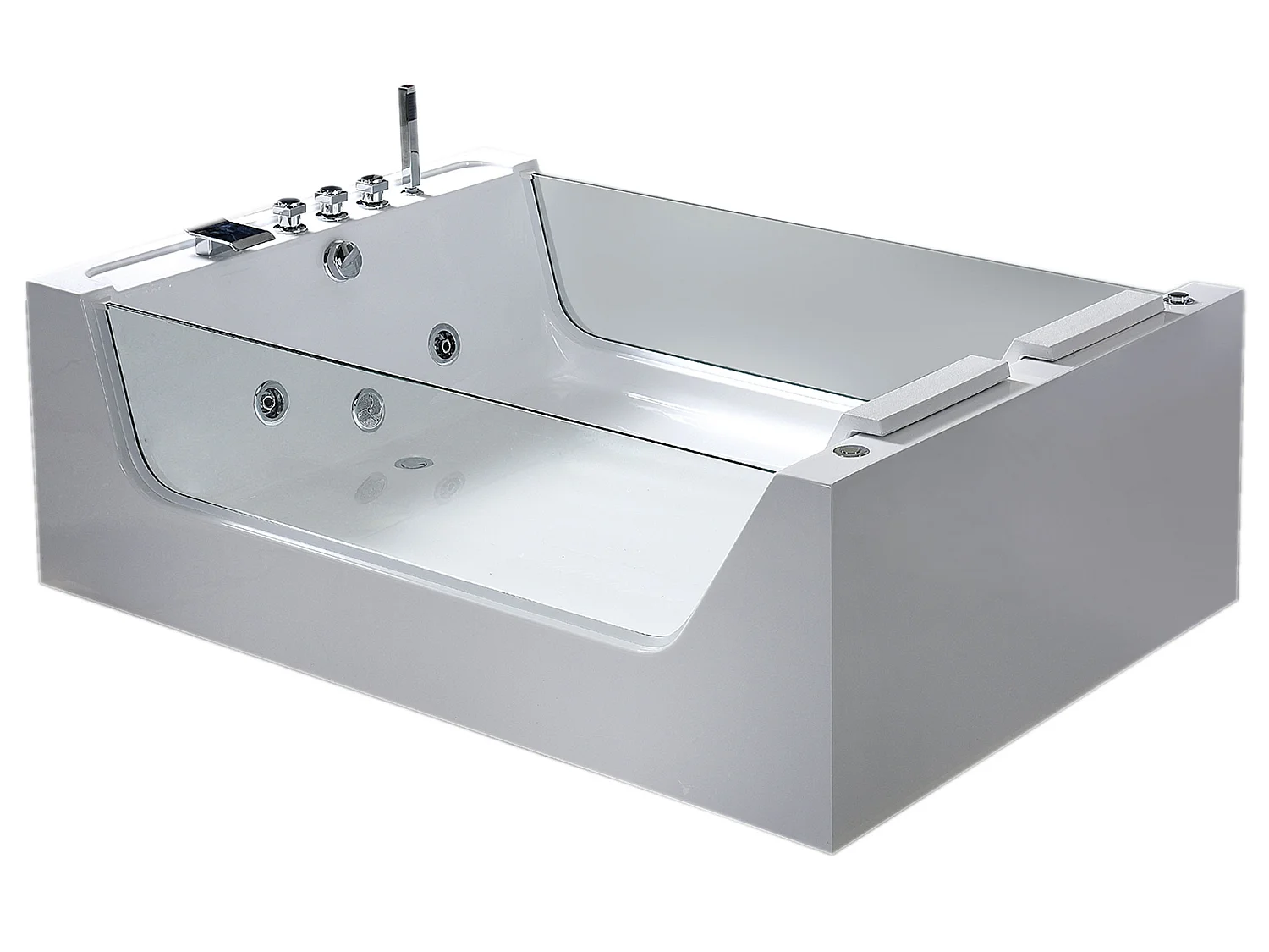 Baignoire hydromassage avec 2 verre panoramique 170 X 120 cm 8 jets – Gemma