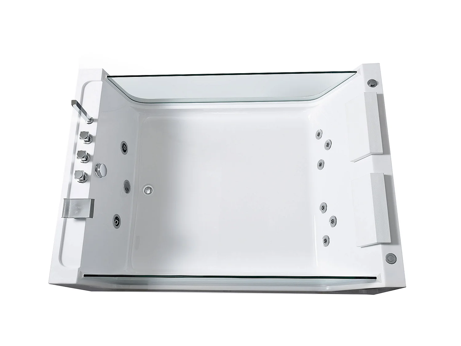 Baignoire hydromassage avec 2 verre panoramique 170 X 120 cm 8 jets – Gemma
