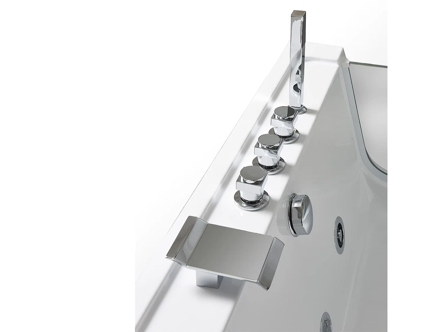 Baignoire hydromassage avec 2 verre panoramique 170 X 120 cm 8 jets – Gemma