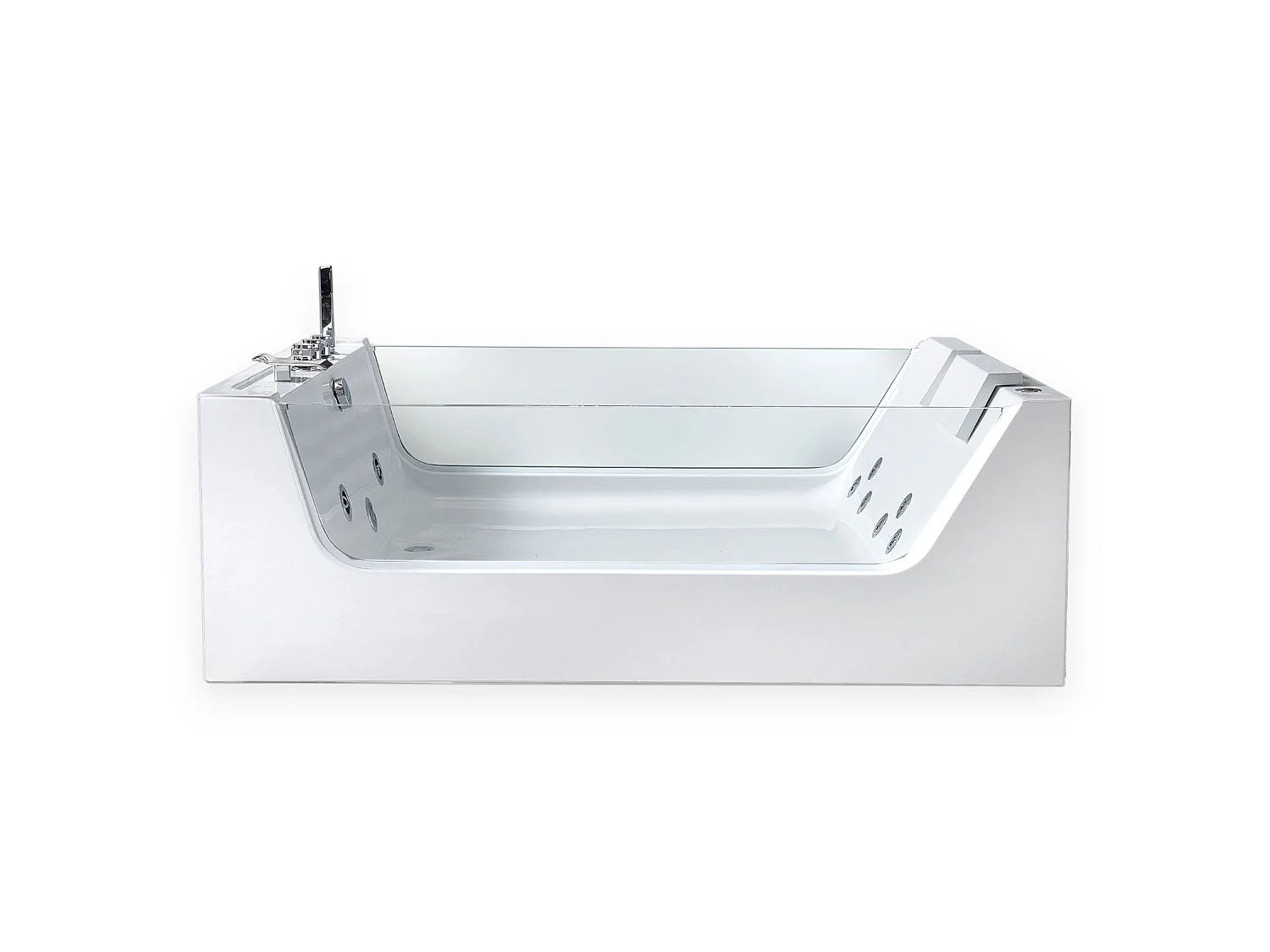 Baignoire hydromassage avec 2 verre panoramique 170 X 120 cm 8 jets – Gemma