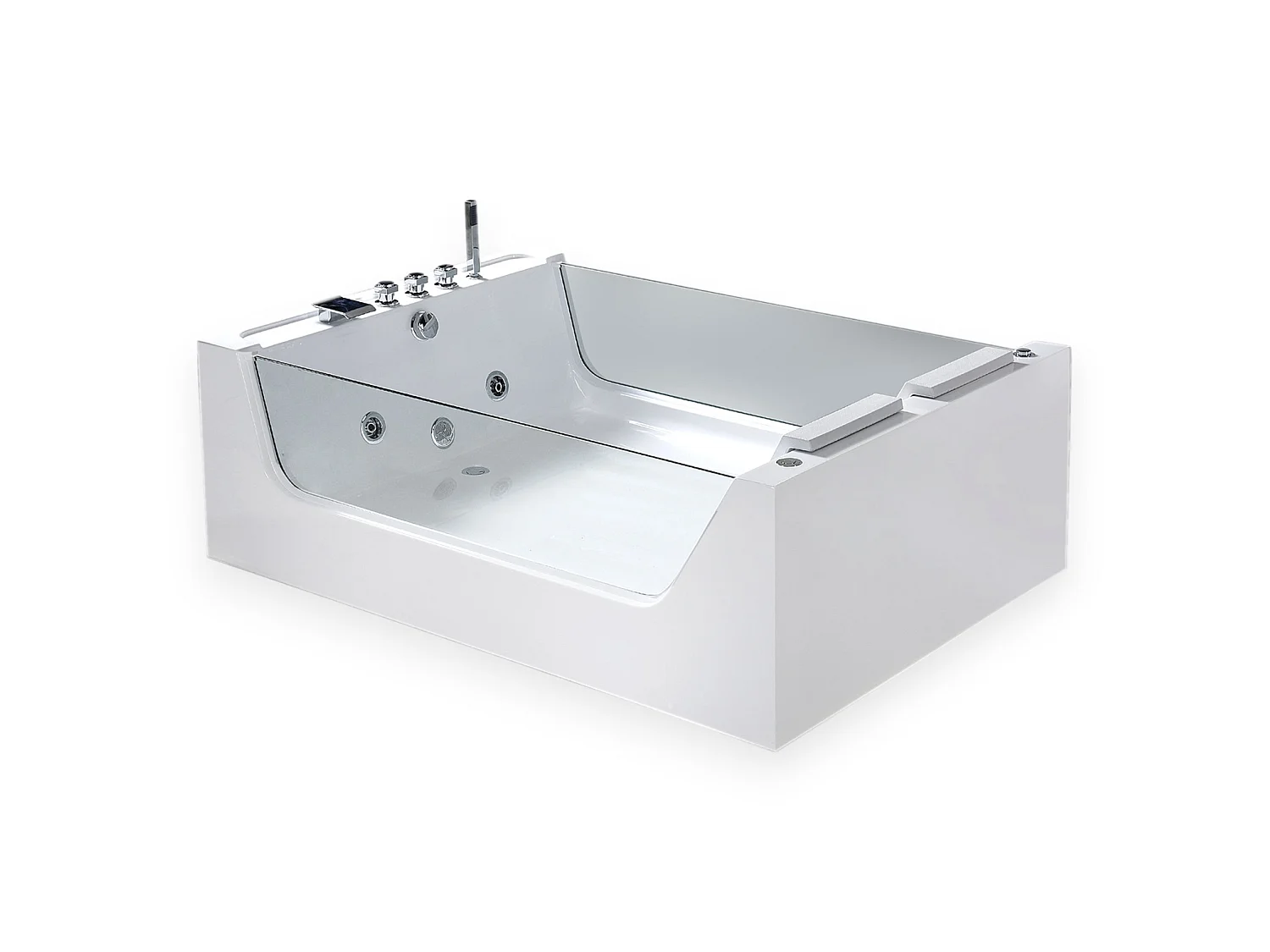 Baignoire hydromassage avec 2 verre panoramique 170 X 120 cm 8 jets – Gemma