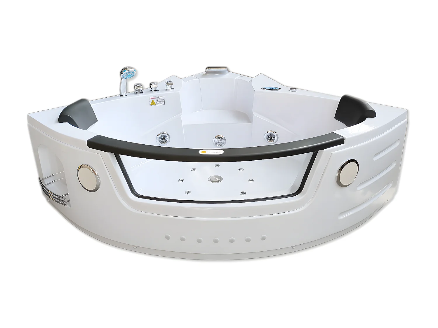Baignoire Hydromassage Chromotherapie 140 X 140 cm double pompe 20 jets – Camelia