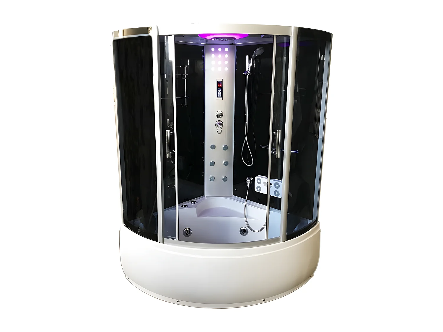 Baignoire-Douche hydromassagehoek Chromotherapie 130 x 130 cm - Aster