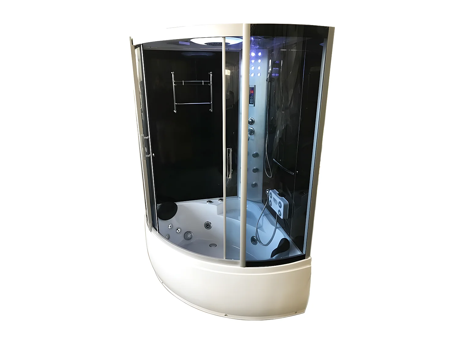 Baignoire-Douche hydromassagehoek Chromotherapie 130 x 130 cm - Aster