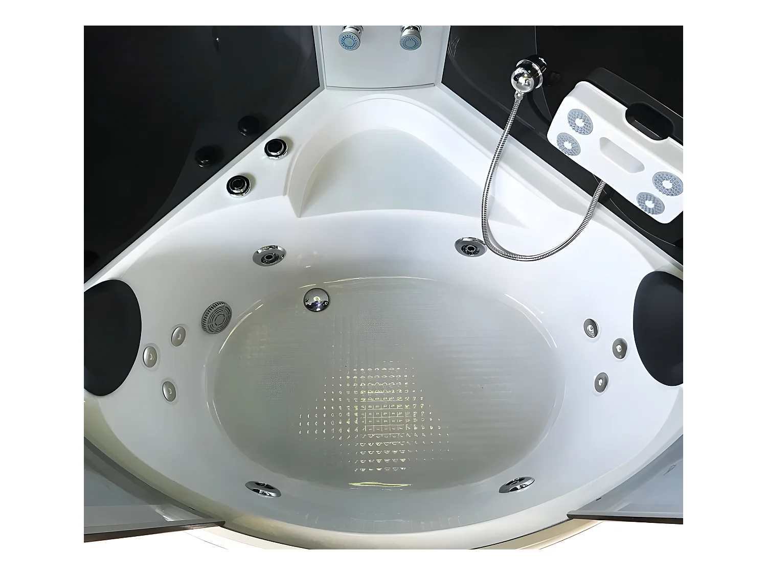 Baignoire-Douche hydromassagehoek Chromotherapie 130 x 130 cm - Aster