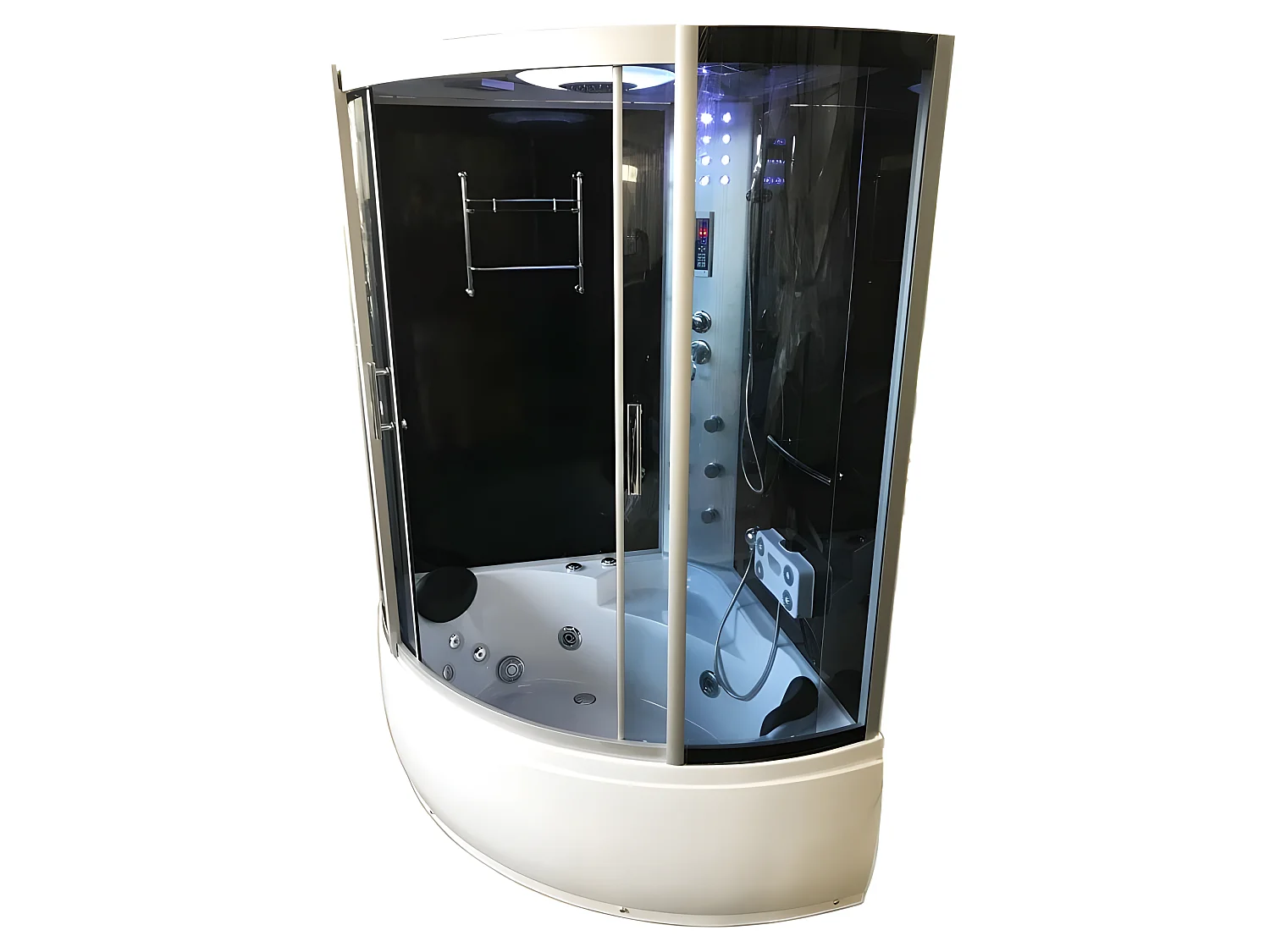 Baignoire-Douche hydromassagehoek Chromotherapie 130 x 130 cm - Aster