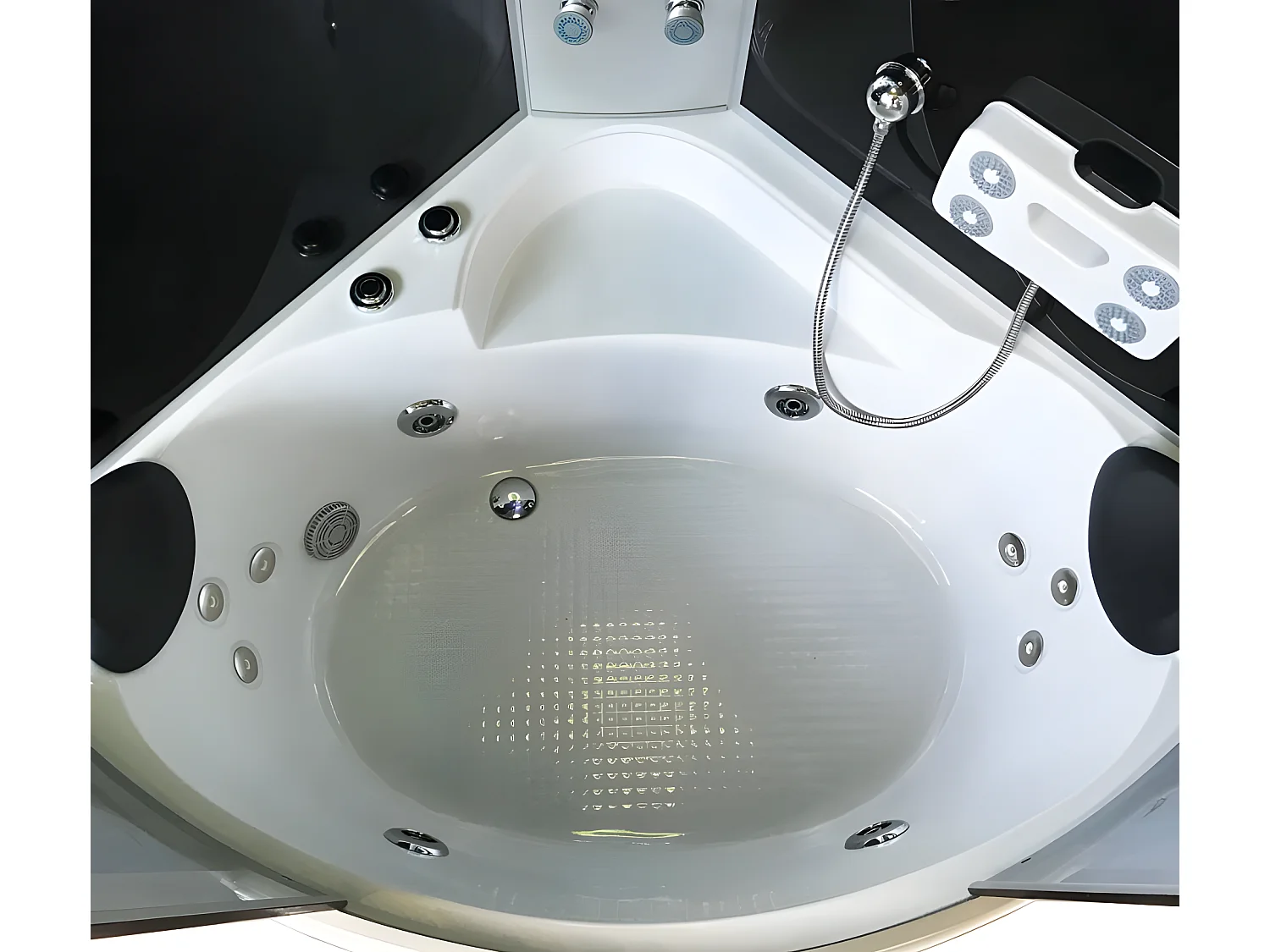 Baignoire-Douche hydromassagehoek Chromotherapie 130 x 130 cm - Aster