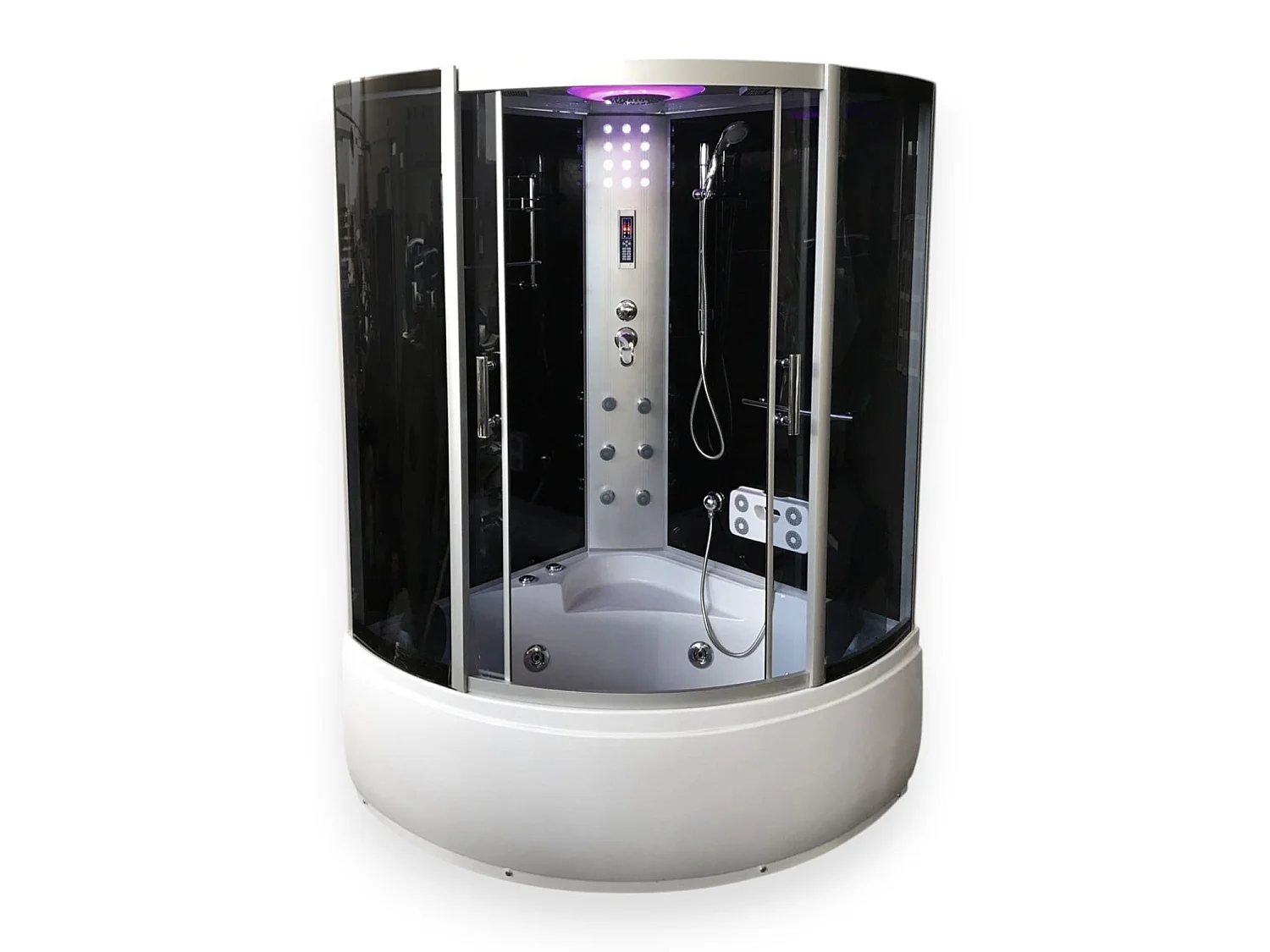 Baignoire-Douche hydromassagehoek Chromotherapie 130 x 130 cm - Aster