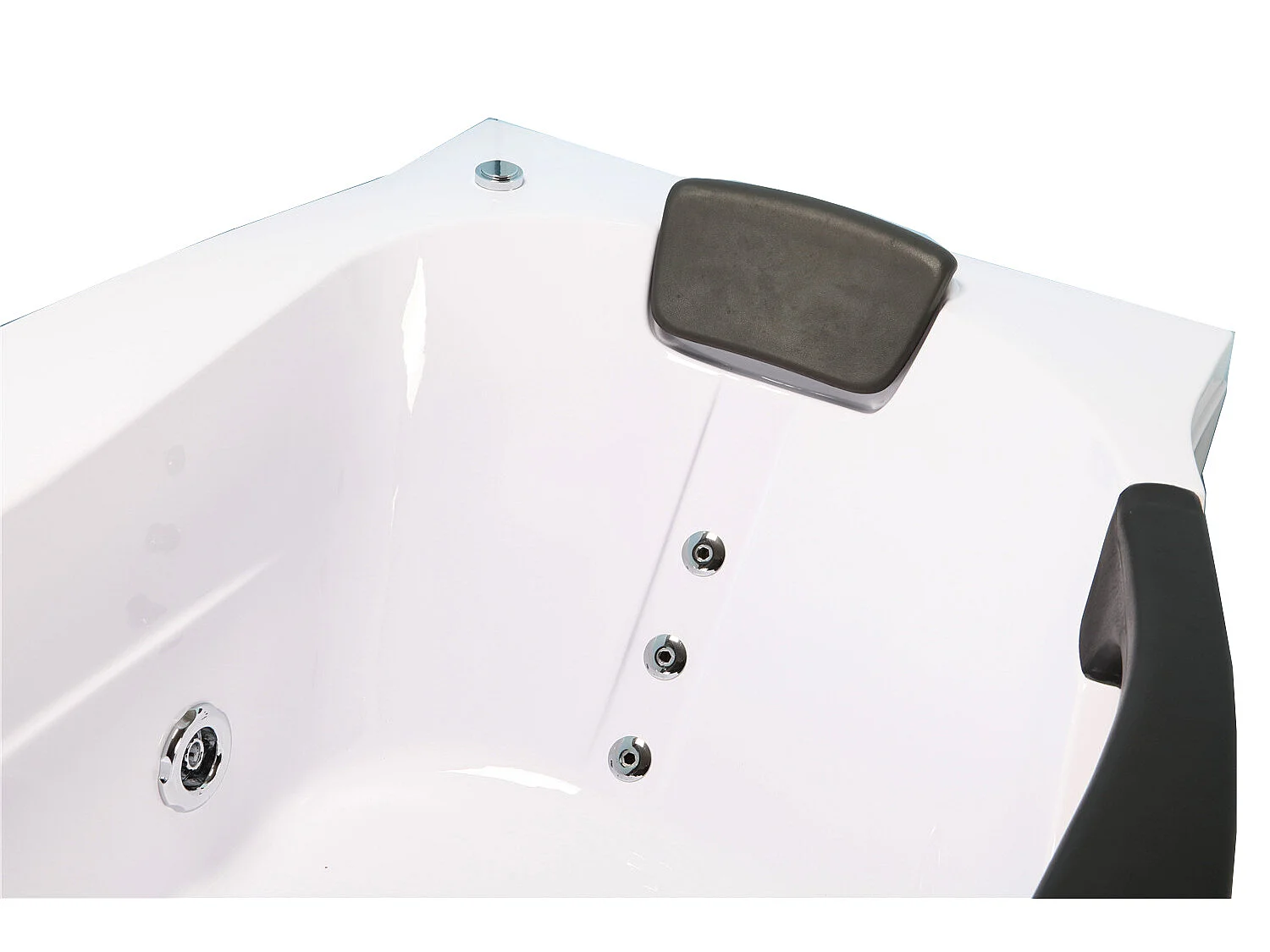 Baignoire Balnèo blanc 180 X 96 cm avec verre frontal 9 jets – Jasmine