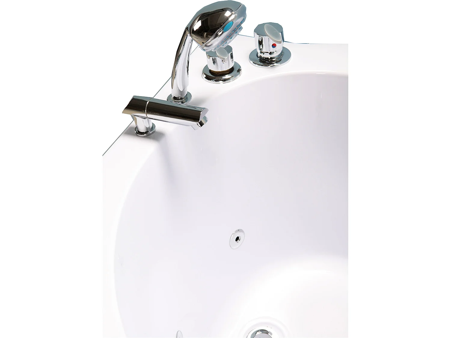 Baignoire Balnèo blanc 180 X 96 cm avec verre frontal 9 jets – Jasmine