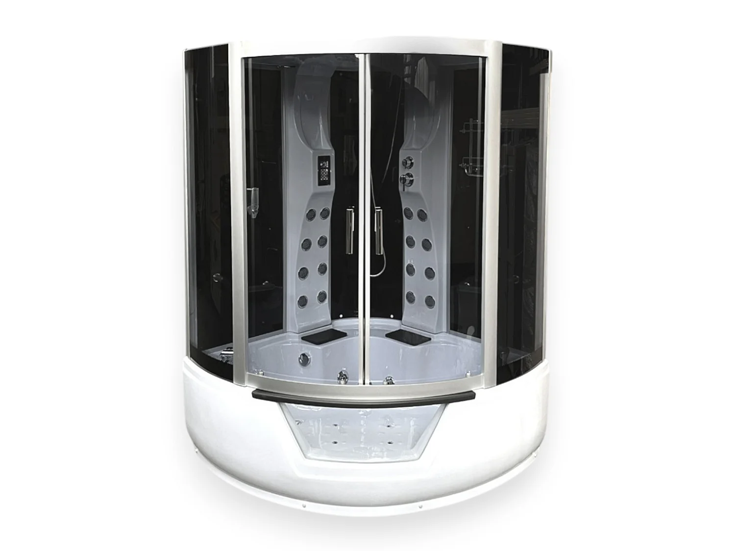 Baignoire-douche hydromassante d’angle 150 × 150 cm – Narciso