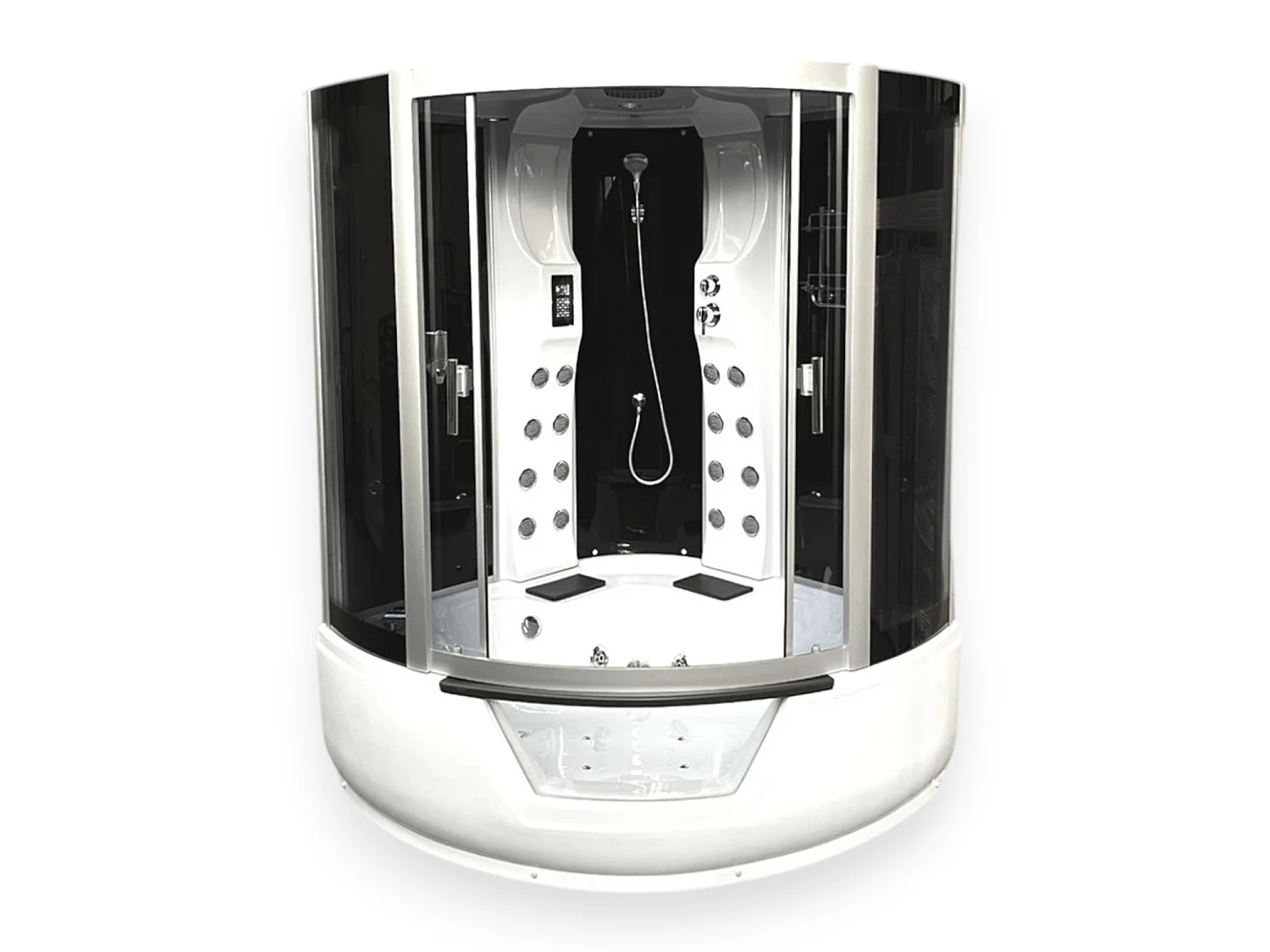Baignoire-douche hydromassante d’angle 150 × 150 cm – Narciso