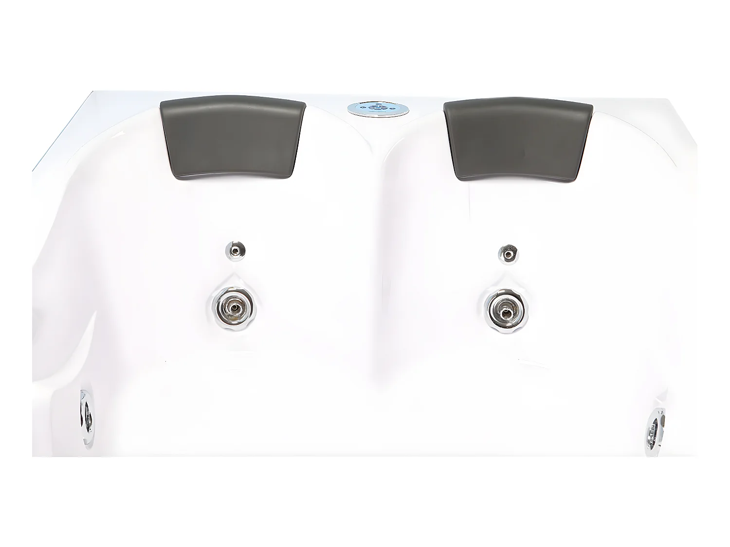 Whirlpoolbadewanne 180 x 120 cm weiß für 2 Personen 8 Düsen - Poppy