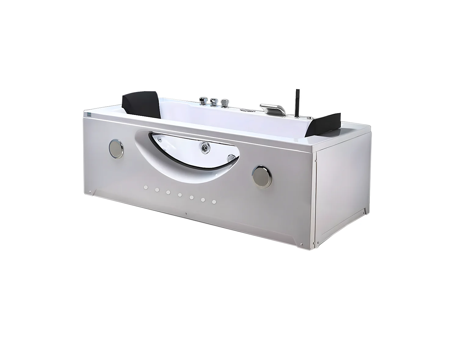 Baignoire hydromassage blanc Chromothérapie 180 X 90 cm 16 jets – Eden
