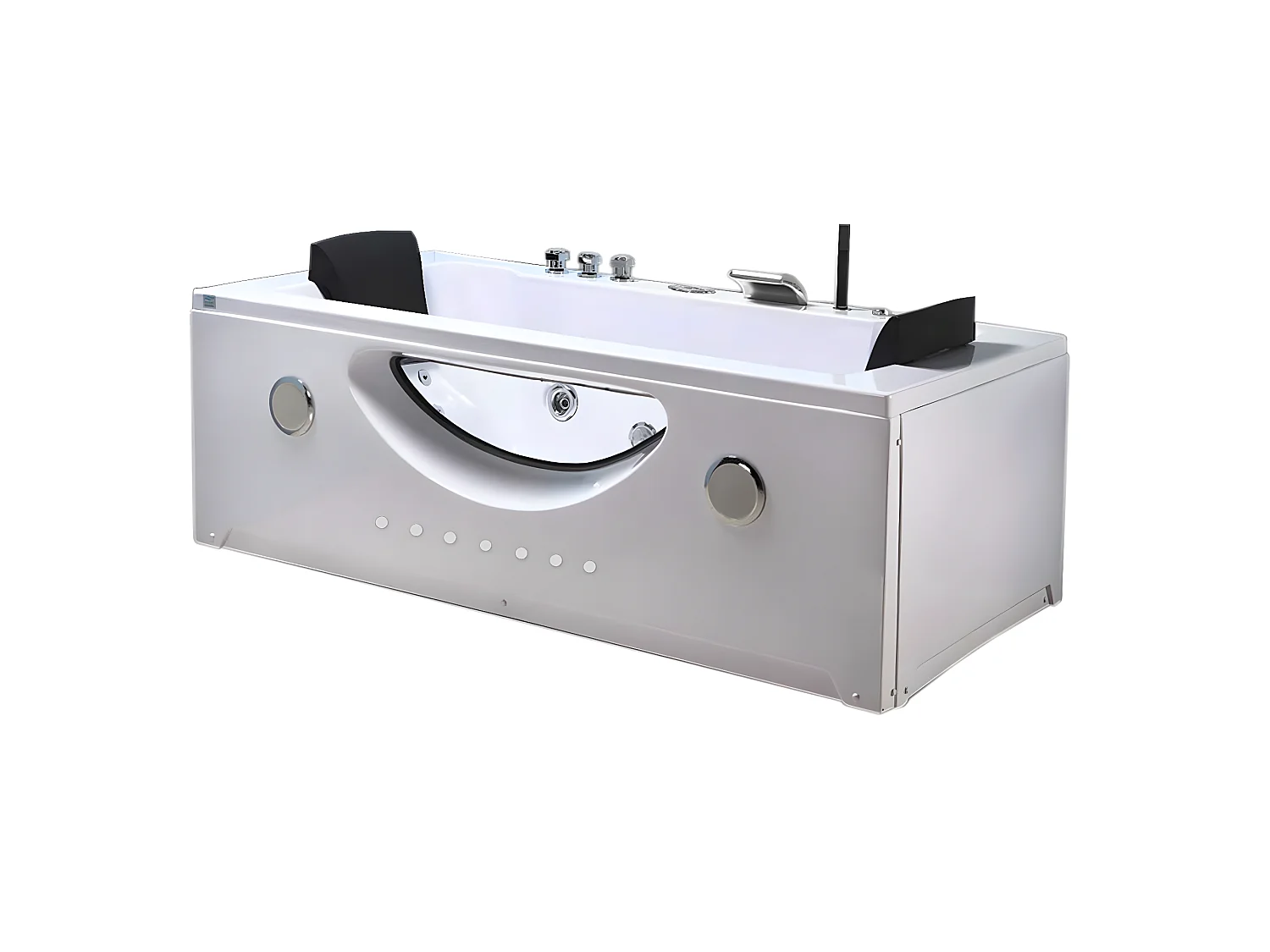 Baignoire hydromassage blanc Chromothérapie 180 X 90 cm 16 jets – Eden