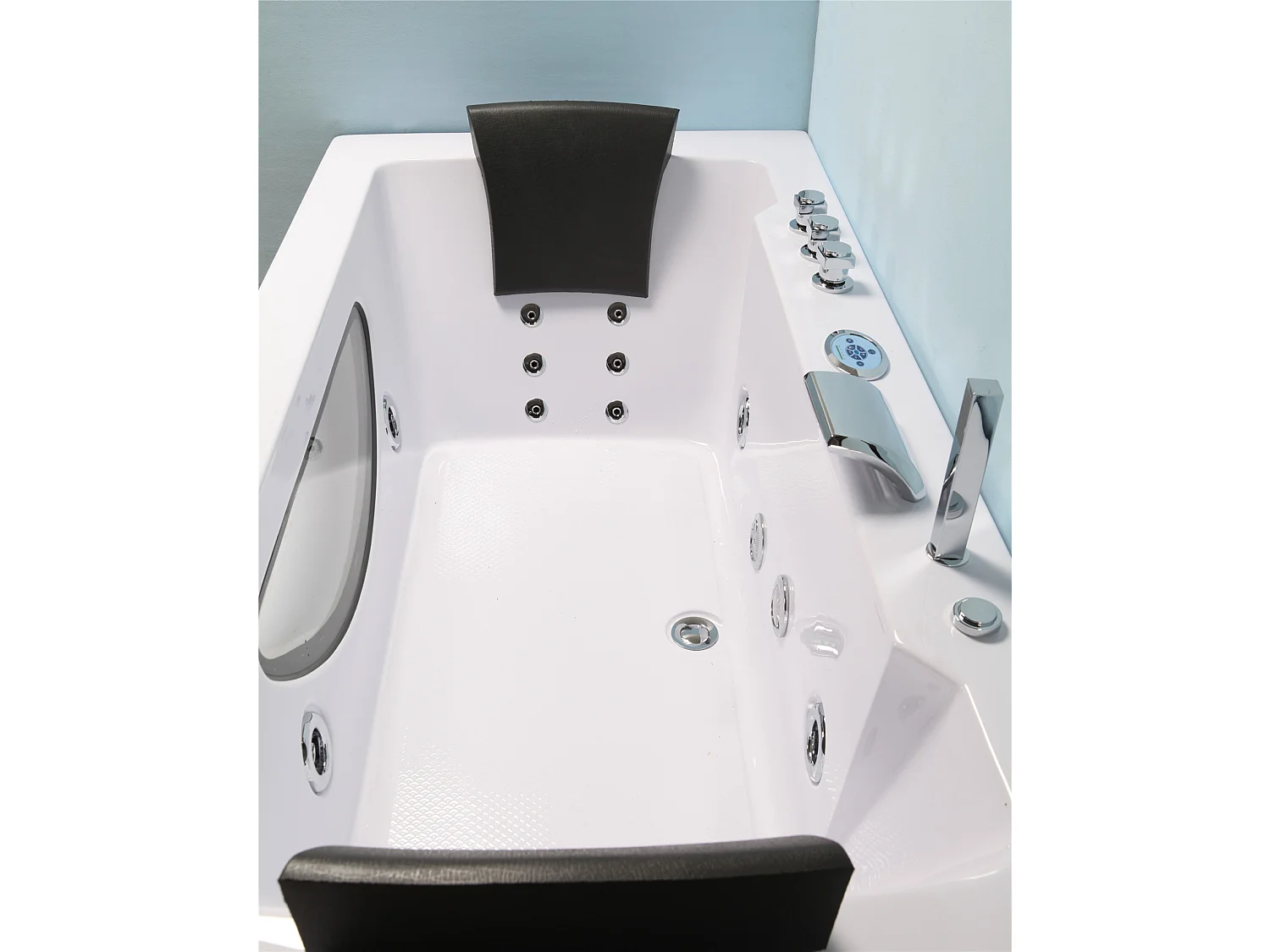 Baignoire hydromassage blanc Chromothérapie 180 X 90 cm 16 jets – Eden