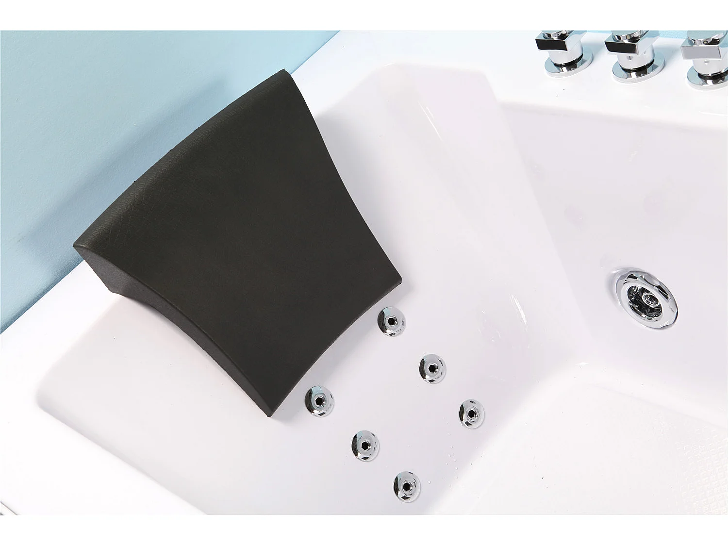 Baignoire hydromassage blanc Chromothérapie 180 X 90 cm 16 jets – Eden