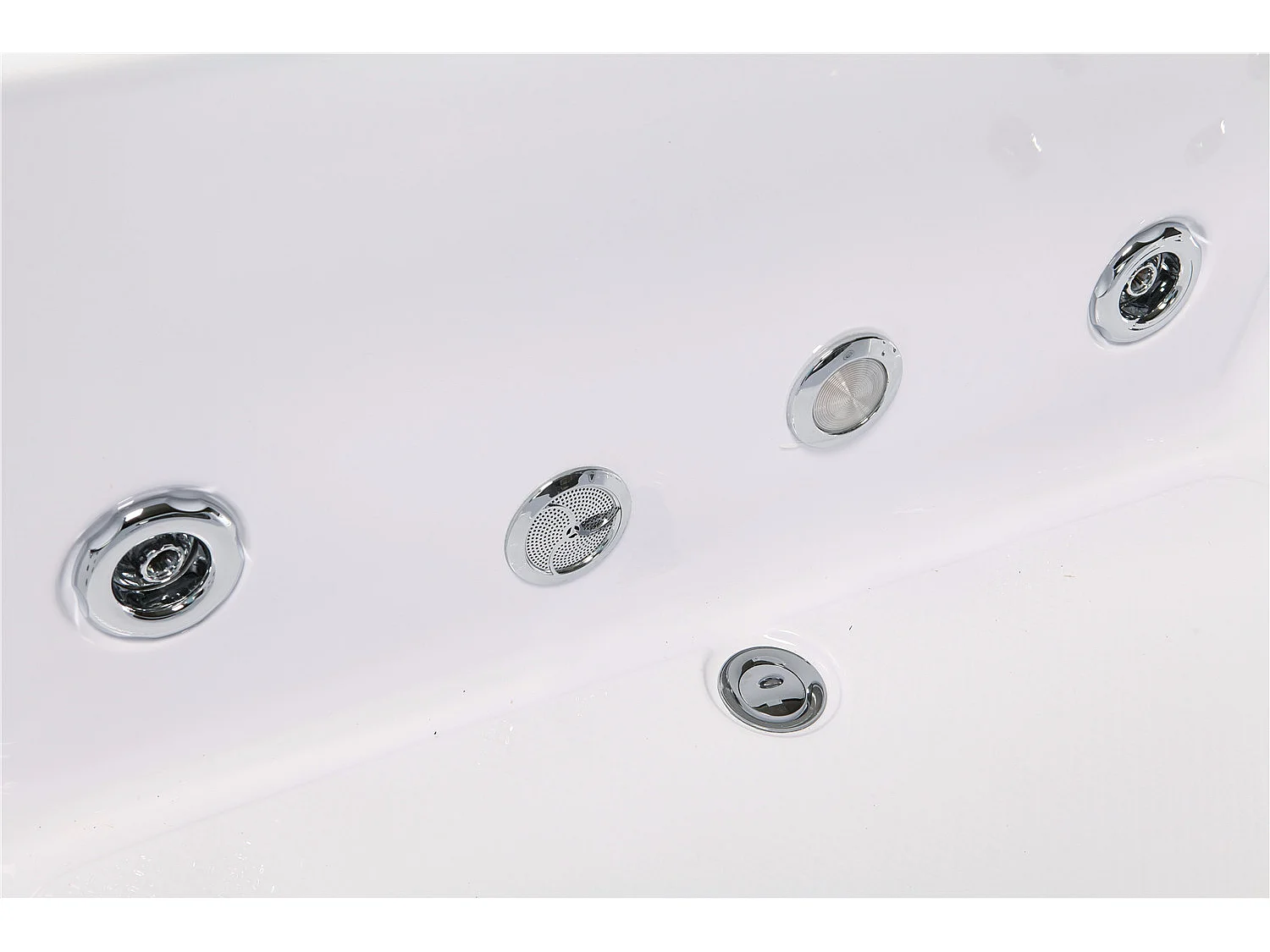 Baignoire hydromassage blanc Chromothérapie 180 X 90 cm 16 jets – Eden
