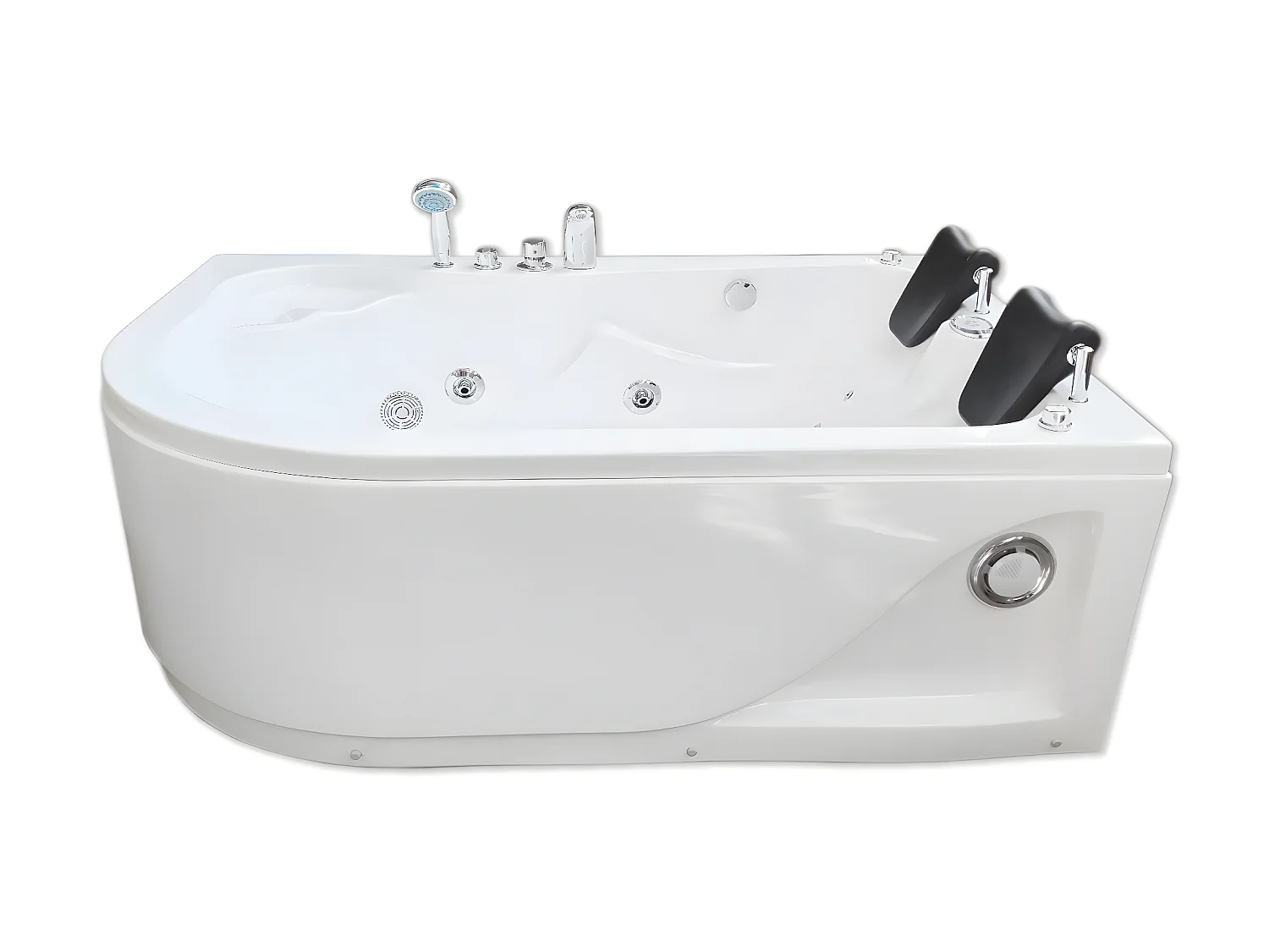 Banheira hidromassagem branca 170 X 115 cm para 2 pessoas 15 jatos - Dahlia