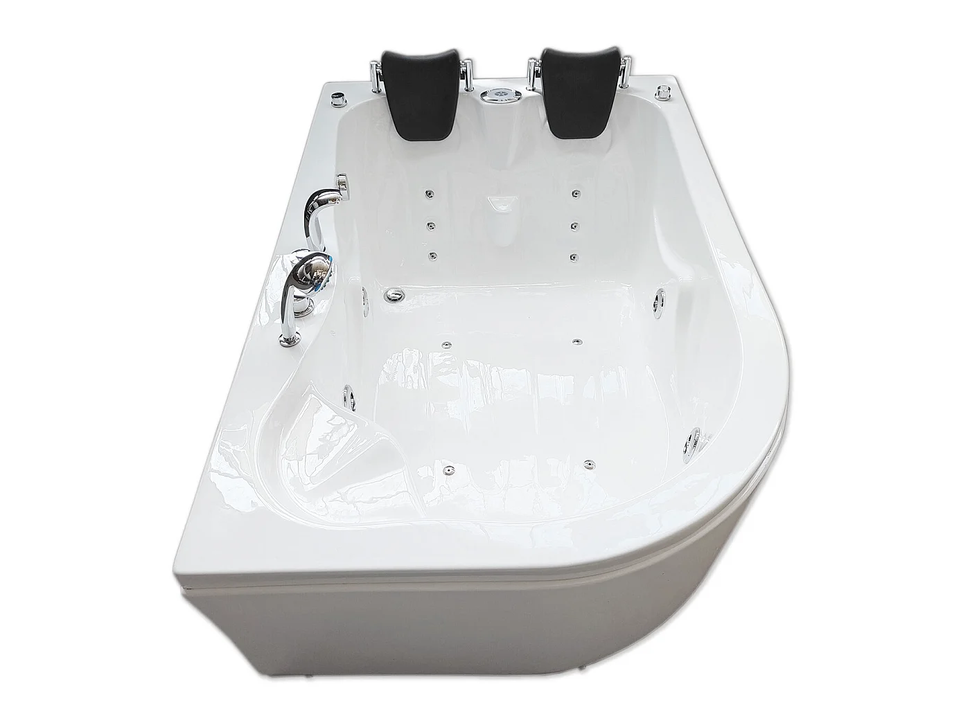 Banheira hidromassagem branca 170 X 115 cm para 2 pessoas 15 jatos - Dahlia