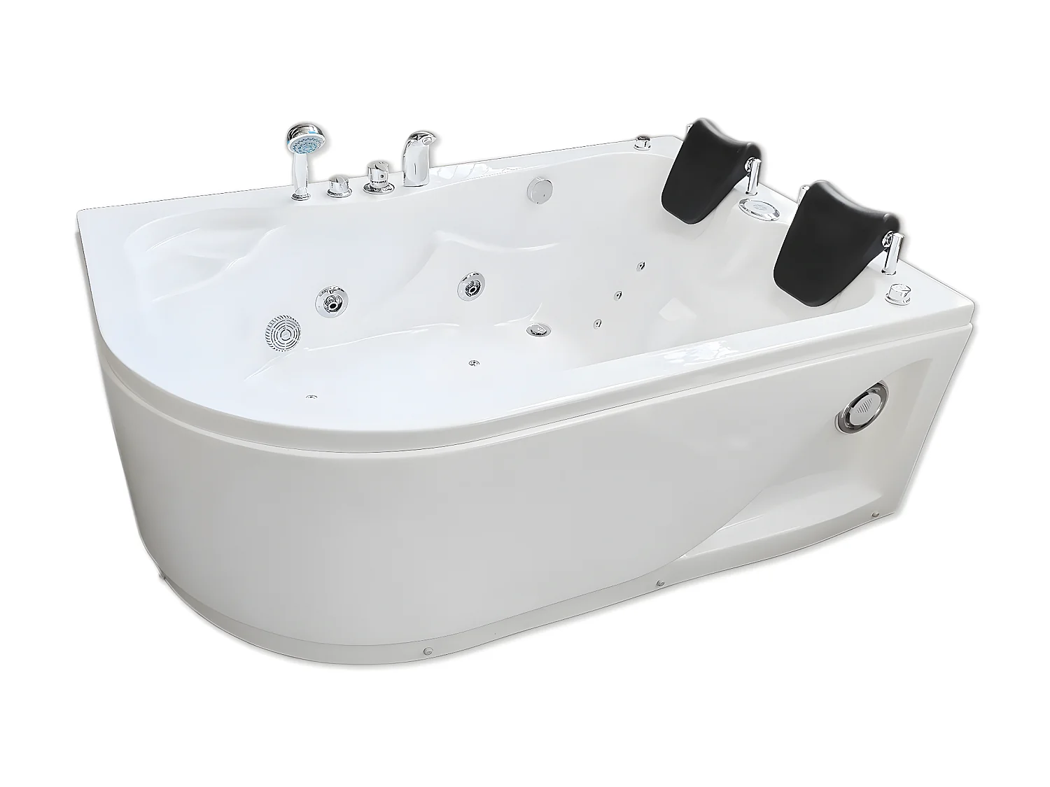 Baignoire Balnèo blanc 170 X 115 cm pour 2 personnes 15 jets– Dahlia