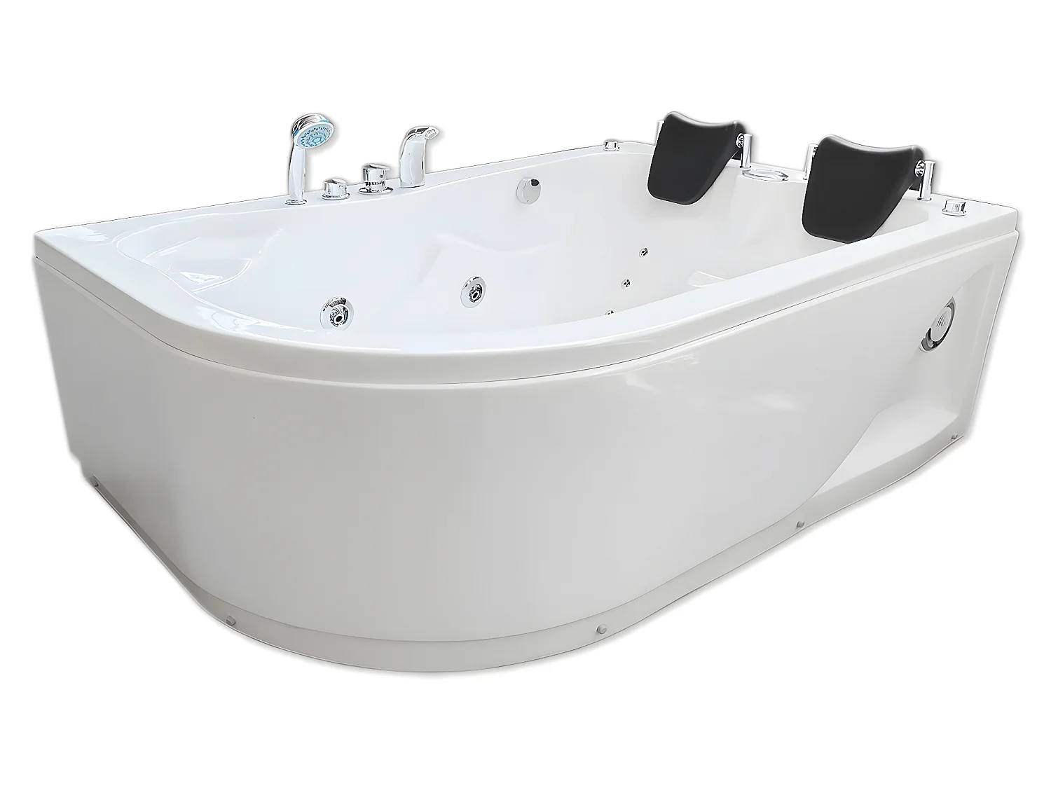 Baignoire Balnèo blanc 170 X 115 cm pour 2 personnes 15 jets– Dahlia