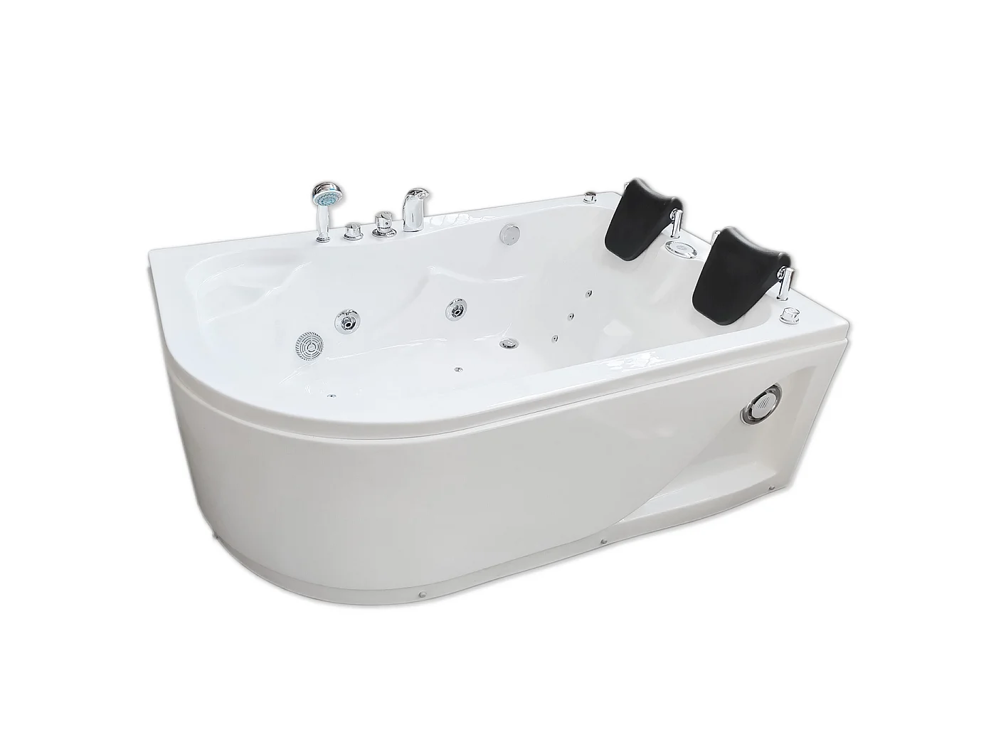 Baignoire Balnèo blanc 170 X 115 cm pour 2 personnes 15 jets– Dahlia